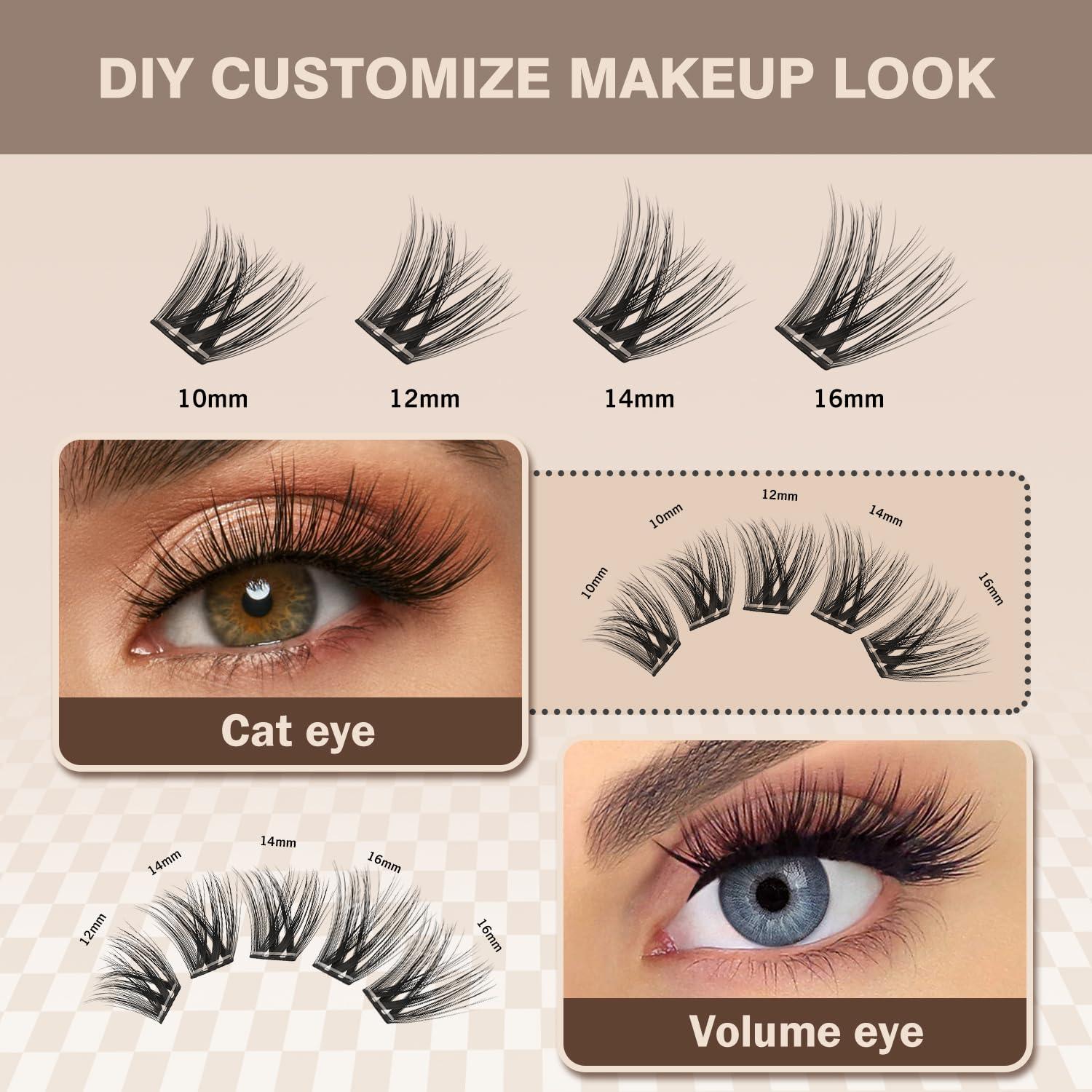 Pestañas Autoadhesivas EPUDY FIHSALA 156pcs 10-16mm Naturales