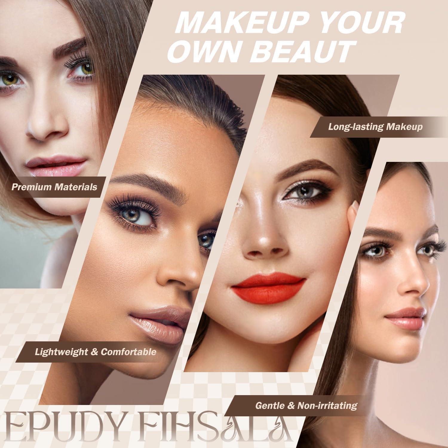 Pestañas Autoadhesivas EPUDY FIHSALA 156pcs 10-16mm Naturales