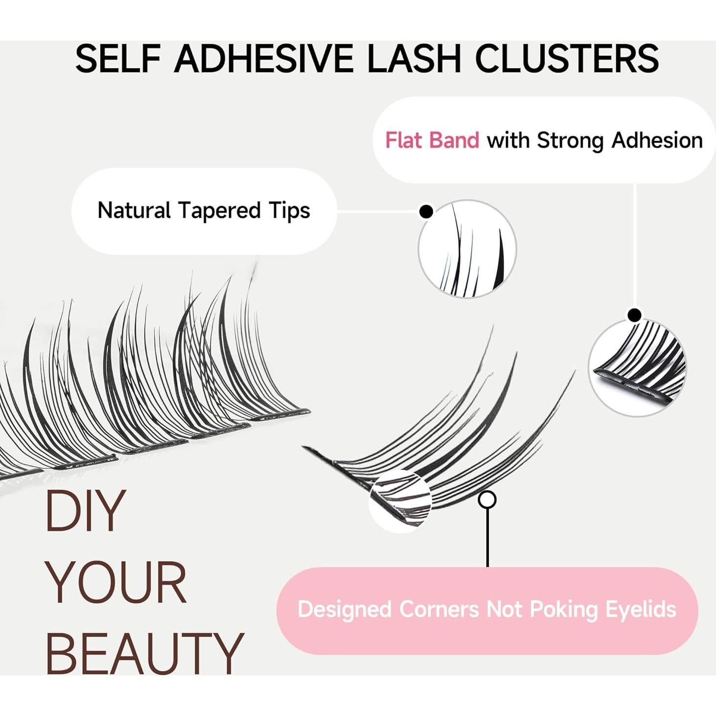 Kit de Pestañas Autoadhesivas LA MAESII 10-14mm Reutilizables