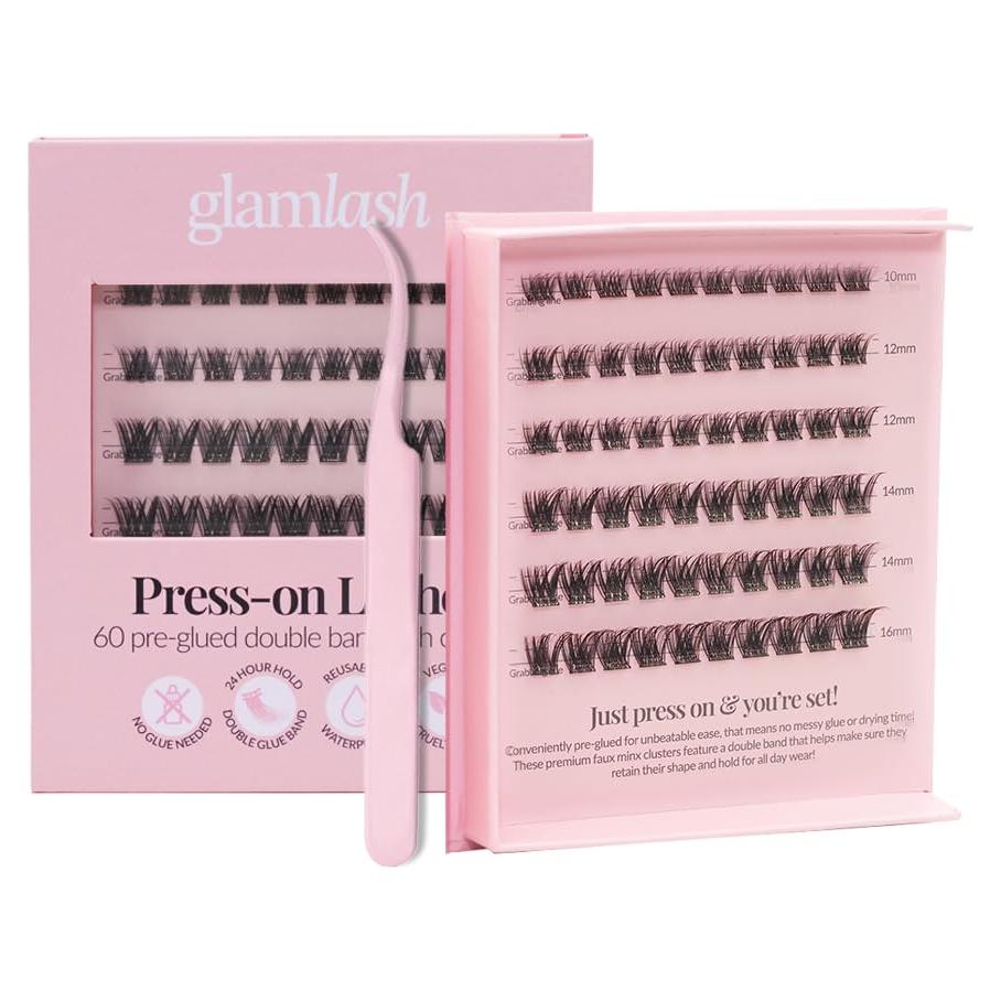 Pestañas Autoadhesivas Glam Lash - 60 Grupos Reutilizables