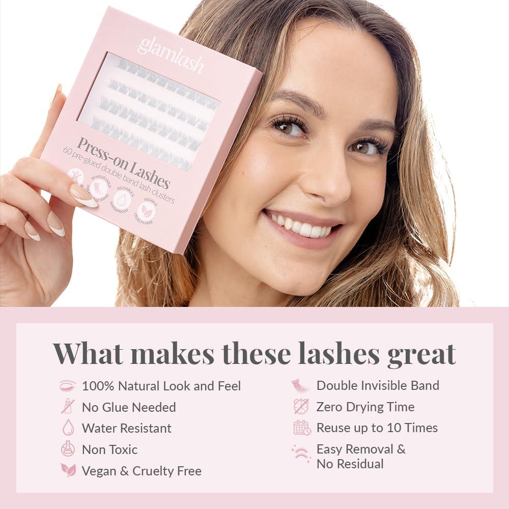 Pestañas Autoadhesivas Glam Lash - 60 Grupos Reutilizables