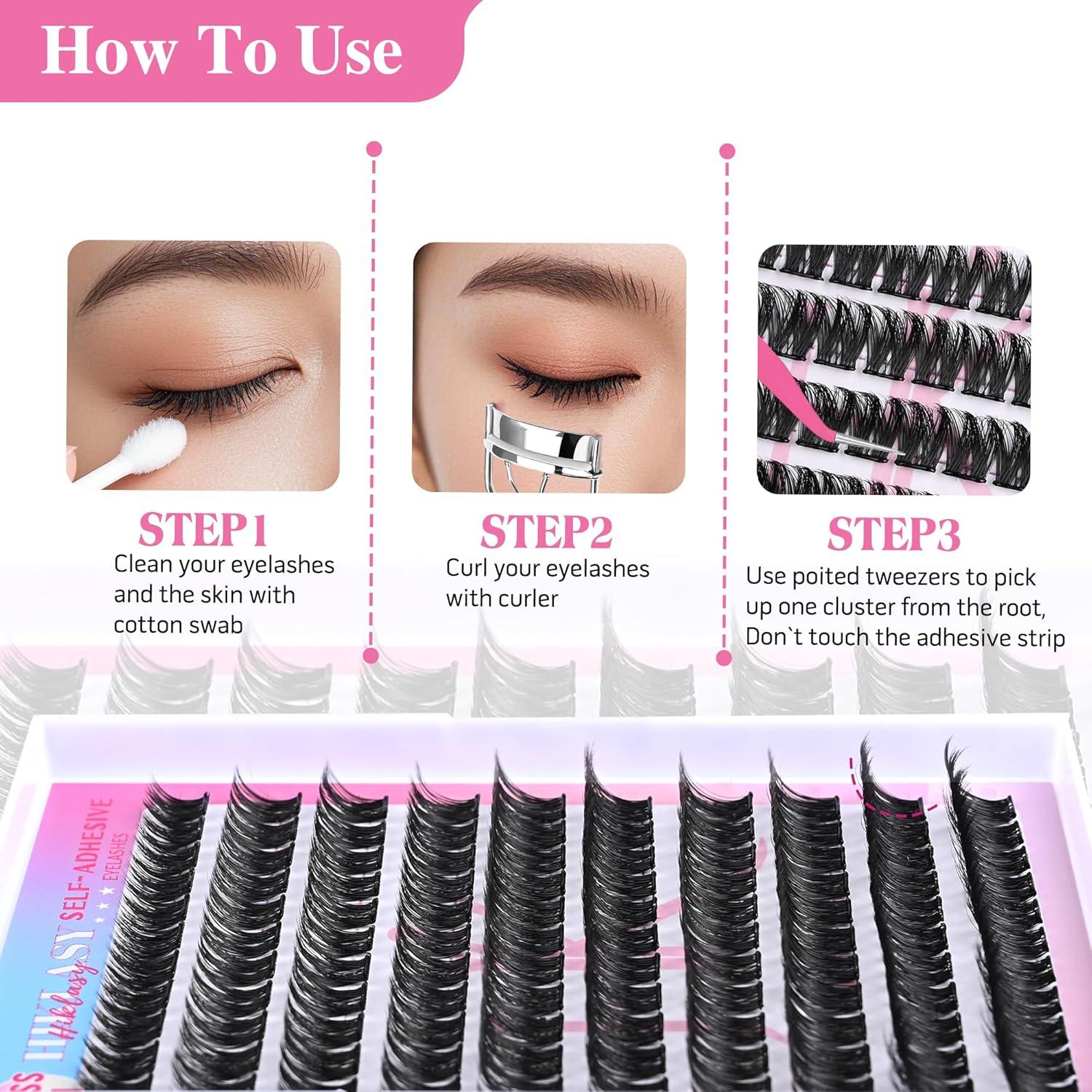 Kit de Pestañas Autoadhesivas HK HIKLASY 10-16mm Reutilizables