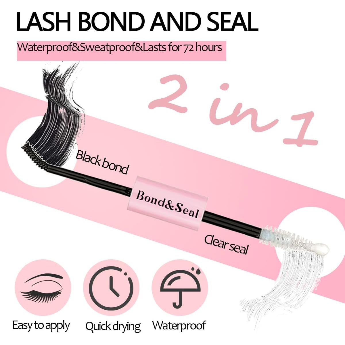 Kit de Adhesivo y Sellador de Pestañas Qiveaory 4 Pcs DIY