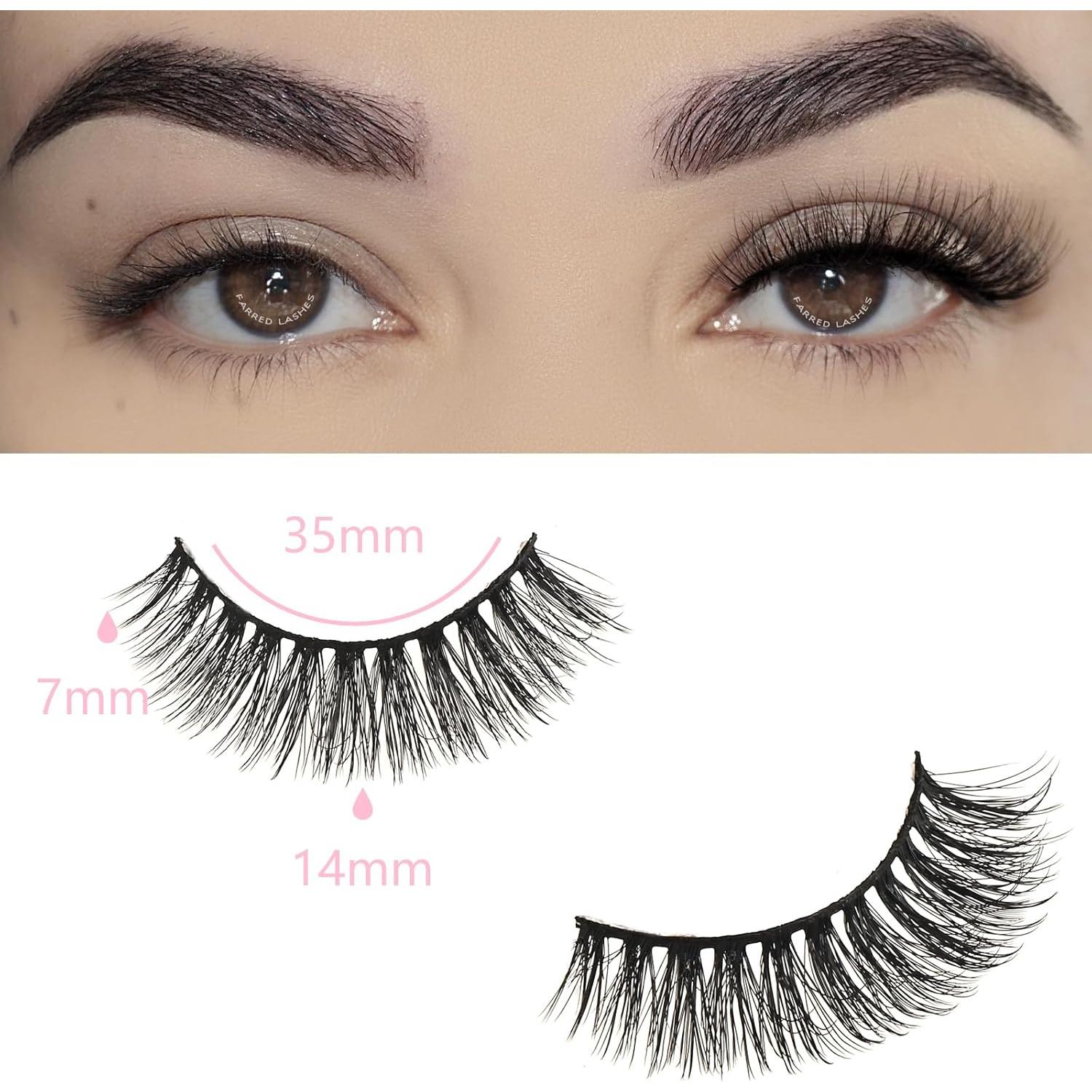 Pestañas Postizas FARRED 8D Naturales 7 Pares 7-14MM