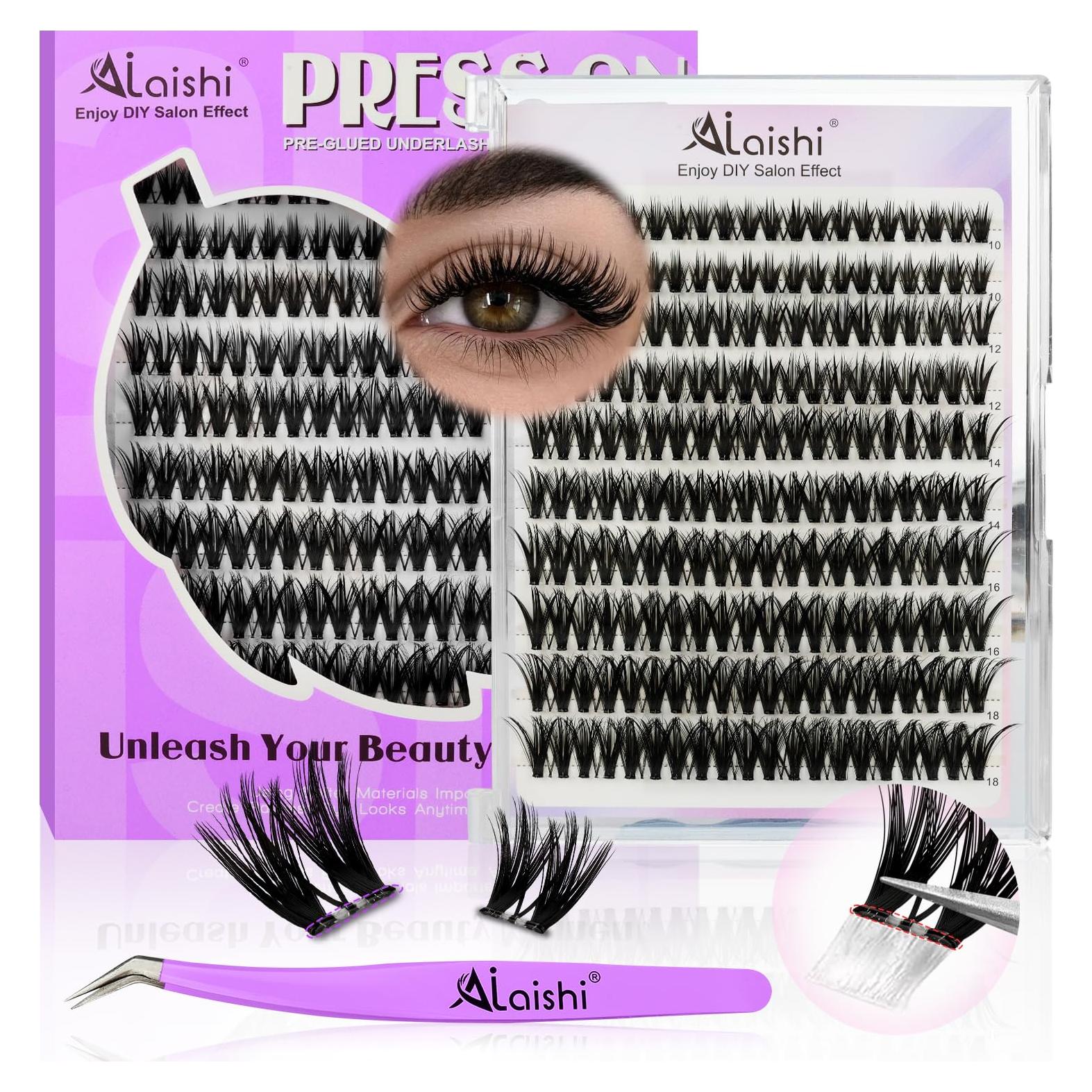 Pestañas Autoadhesivas AILAISHI NG61-2 10-18mm 100pcs D Curl