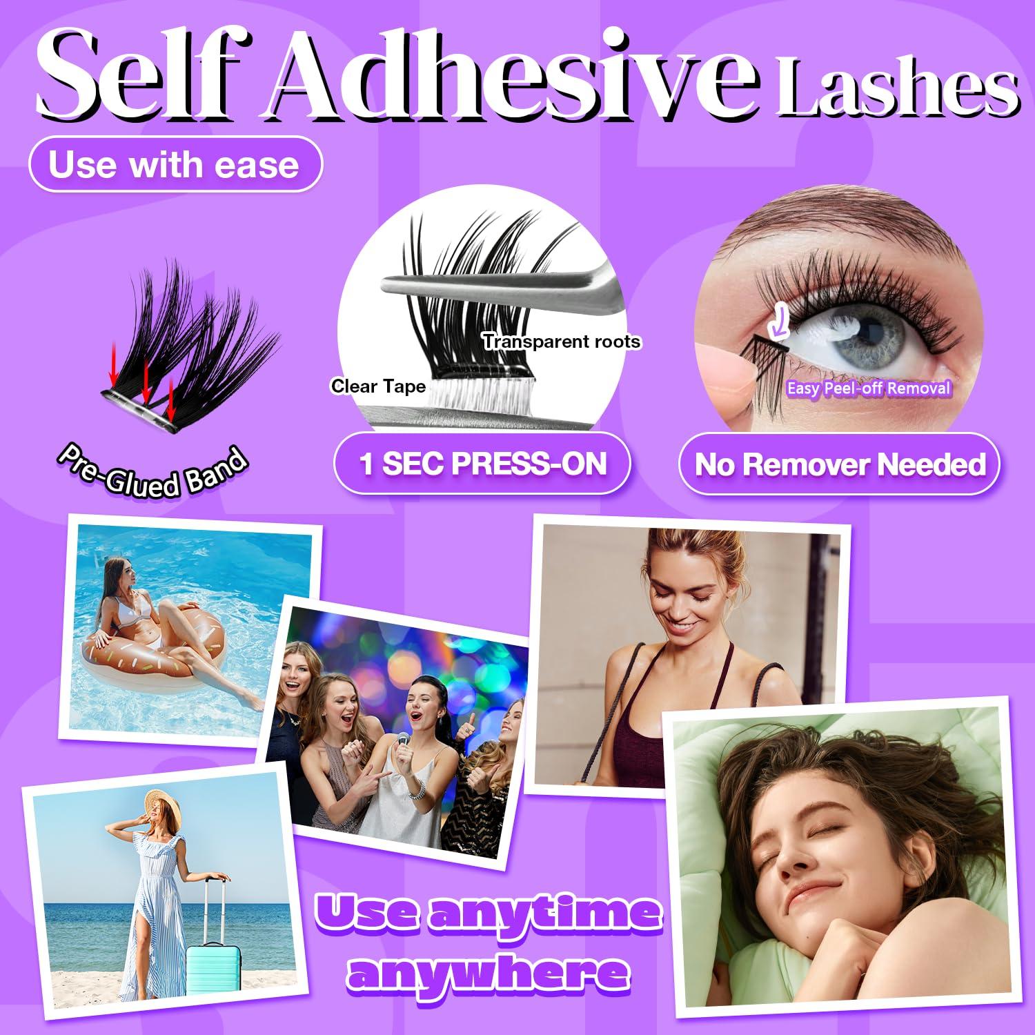 Pestañas Autoadhesivas AILAISHI NG61-2 10-18mm 100pcs D Curl