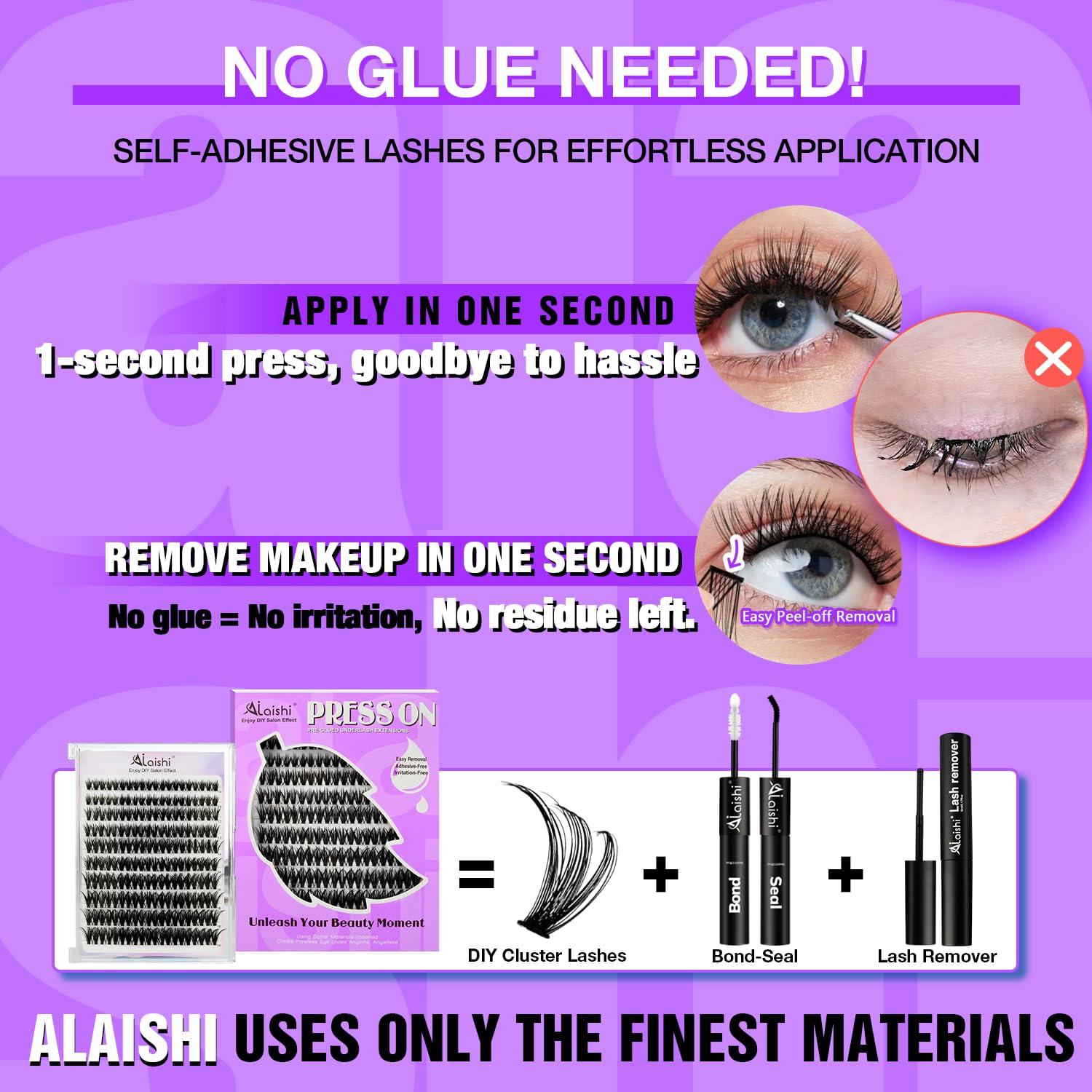 Pestañas Autoadhesivas AILAISHI NG61-2 10-18mm 100pcs D Curl