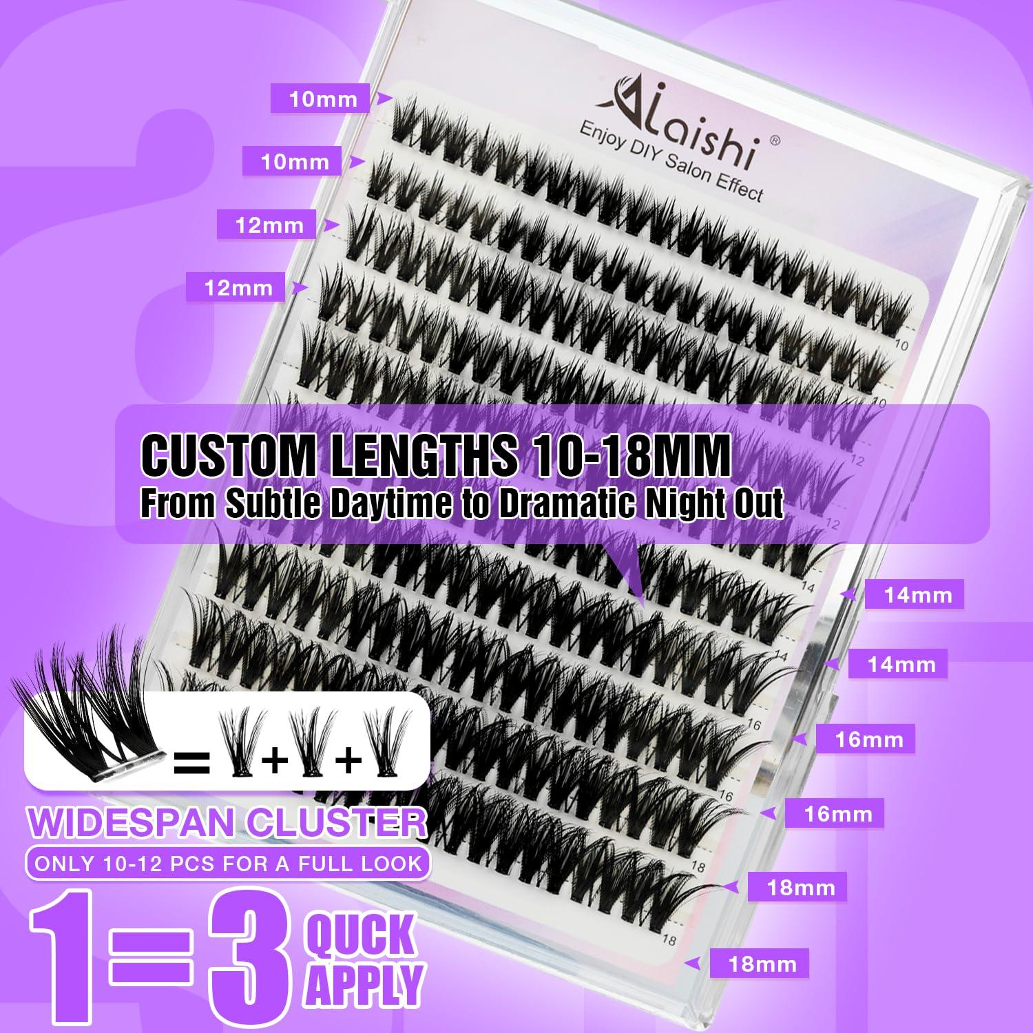 Pestañas Autoadhesivas AILAISHI NG61-2 10-18mm 100pcs D Curl