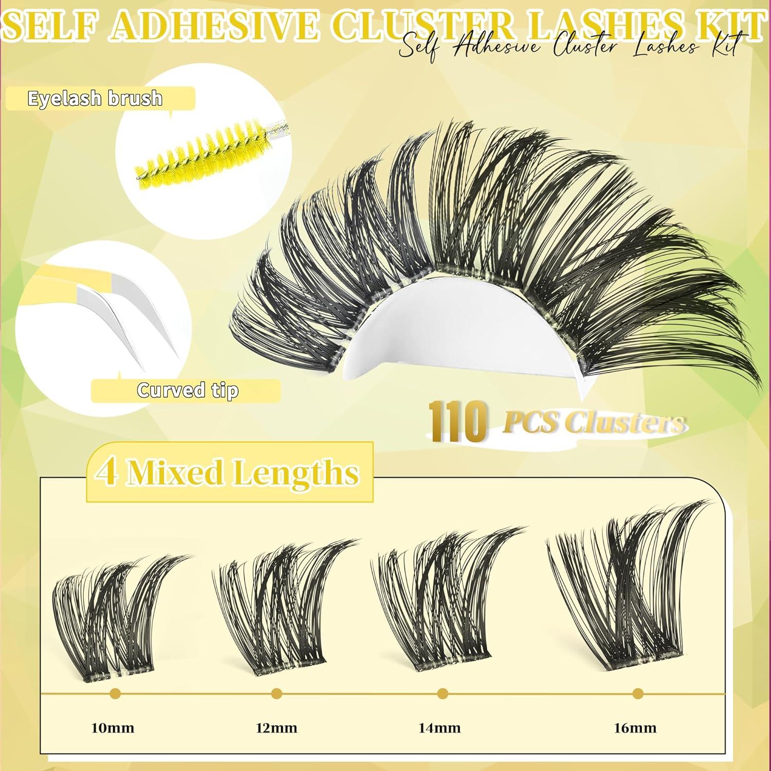 Kit de Pestañas Autoadhesivas Fluffy Yaiseiko 10-16mm C Curl