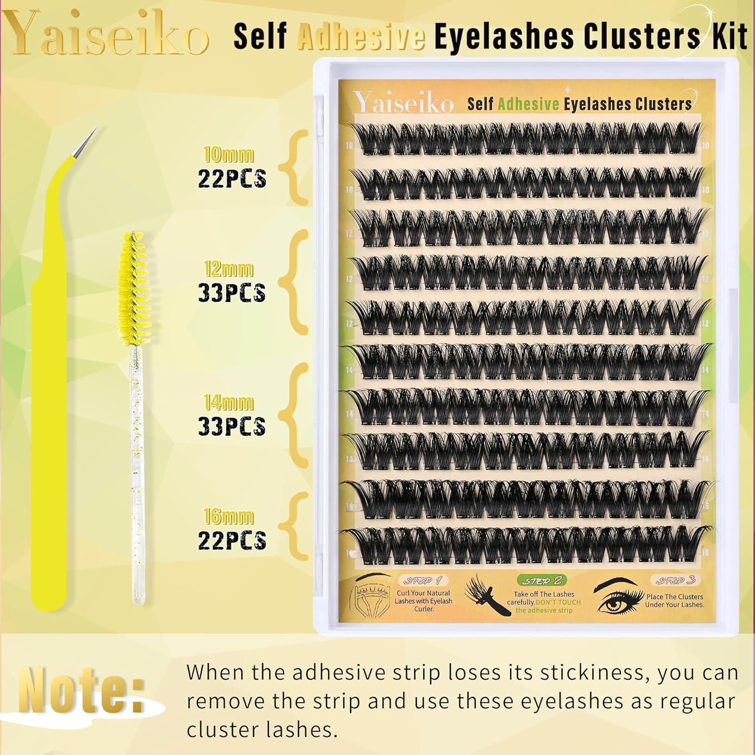 Kit de Pestañas Autoadhesivas Fluffy Yaiseiko 10-16mm C Curl