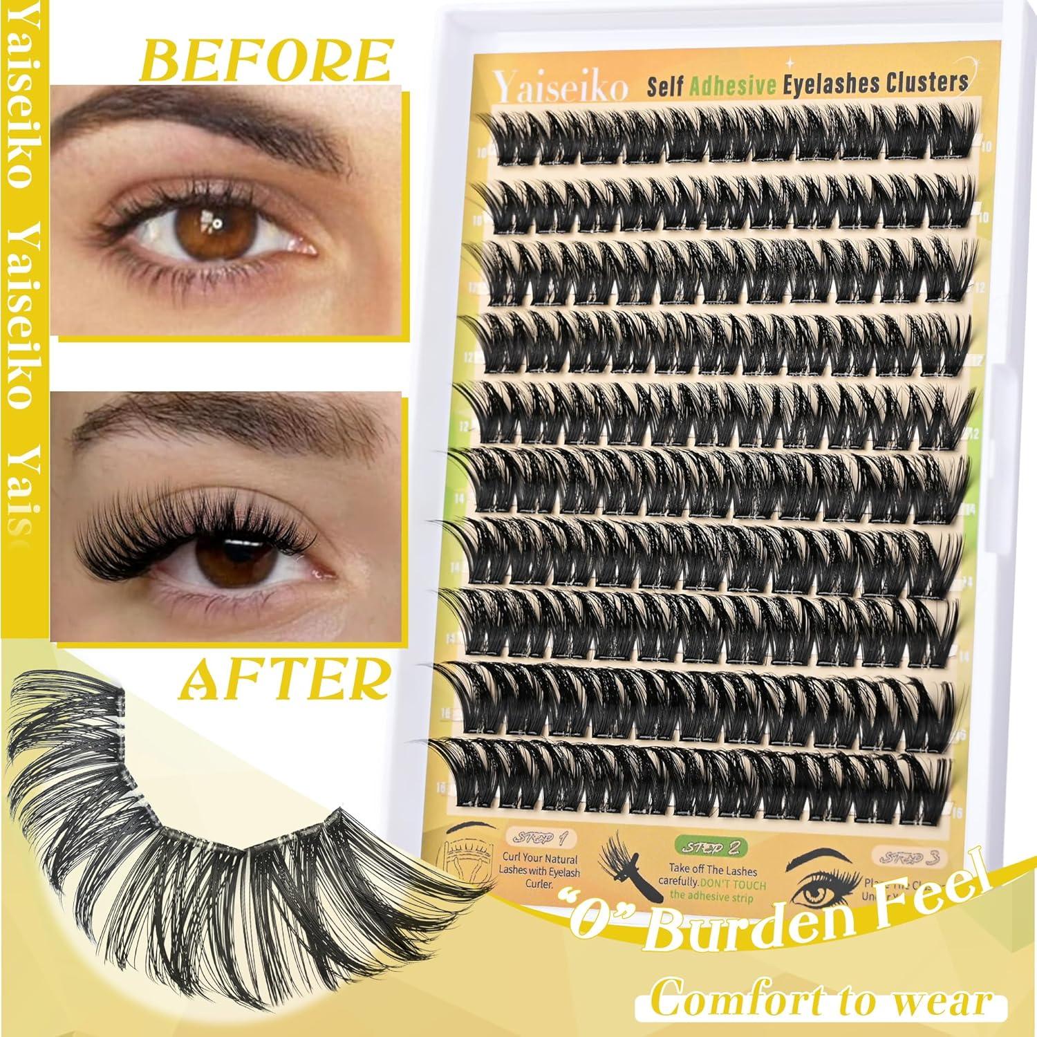 Kit de Pestañas Autoadhesivas Fluffy Yaiseiko 10-16mm C Curl