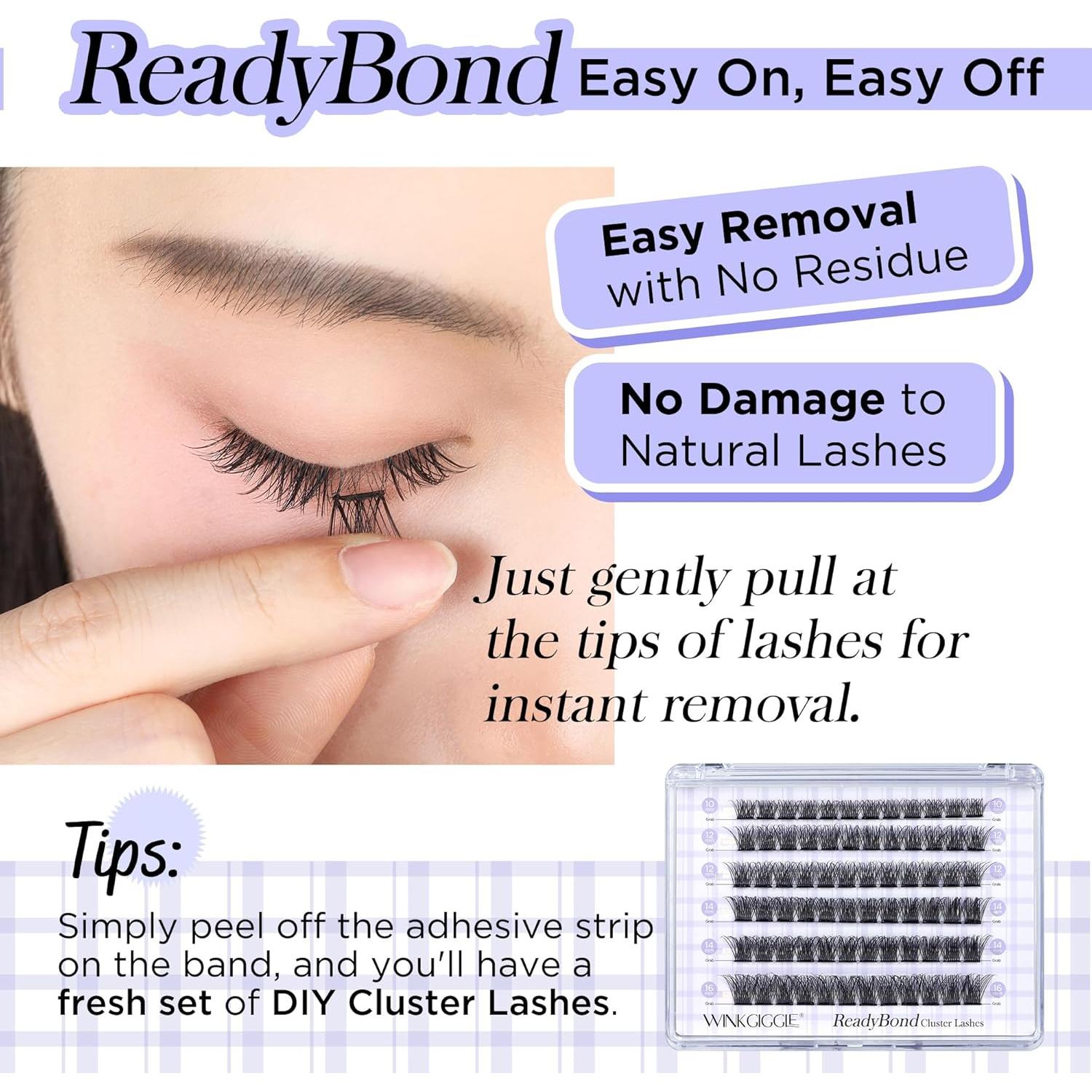 Kit de Pestañas Autoadhesivas WINKGIGGLE - 5 Tamaños, Sin Pegamento