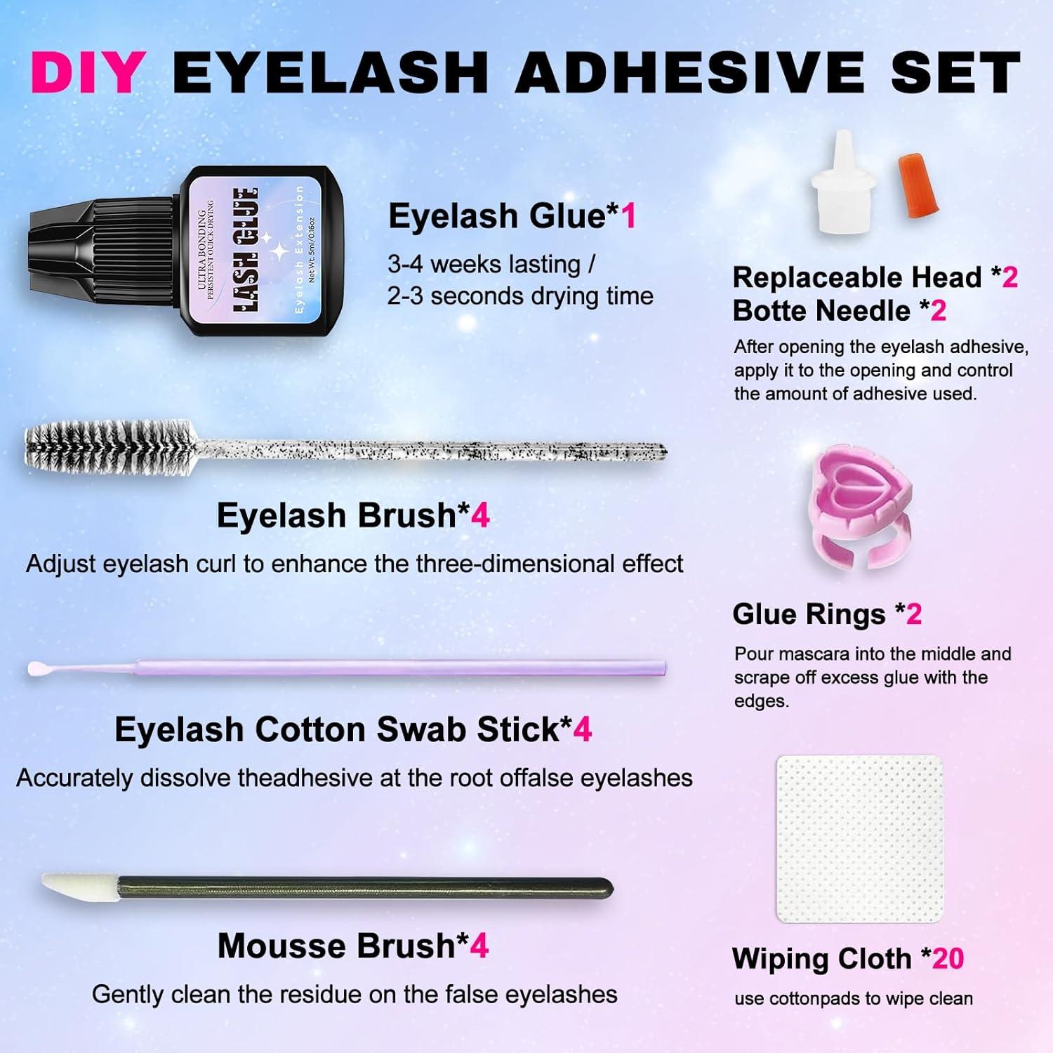 Kit de Pegamento para Extensiones de Pestañas Ximifine 5ml