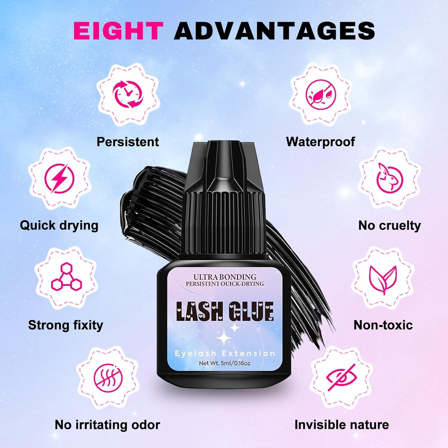 Kit de Pegamento para Extensiones de Pestañas Ximifine 5ml