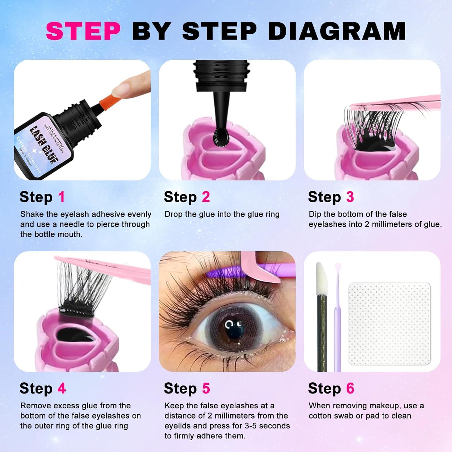 Kit de Pegamento para Extensiones de Pestañas Ximifine 5ml