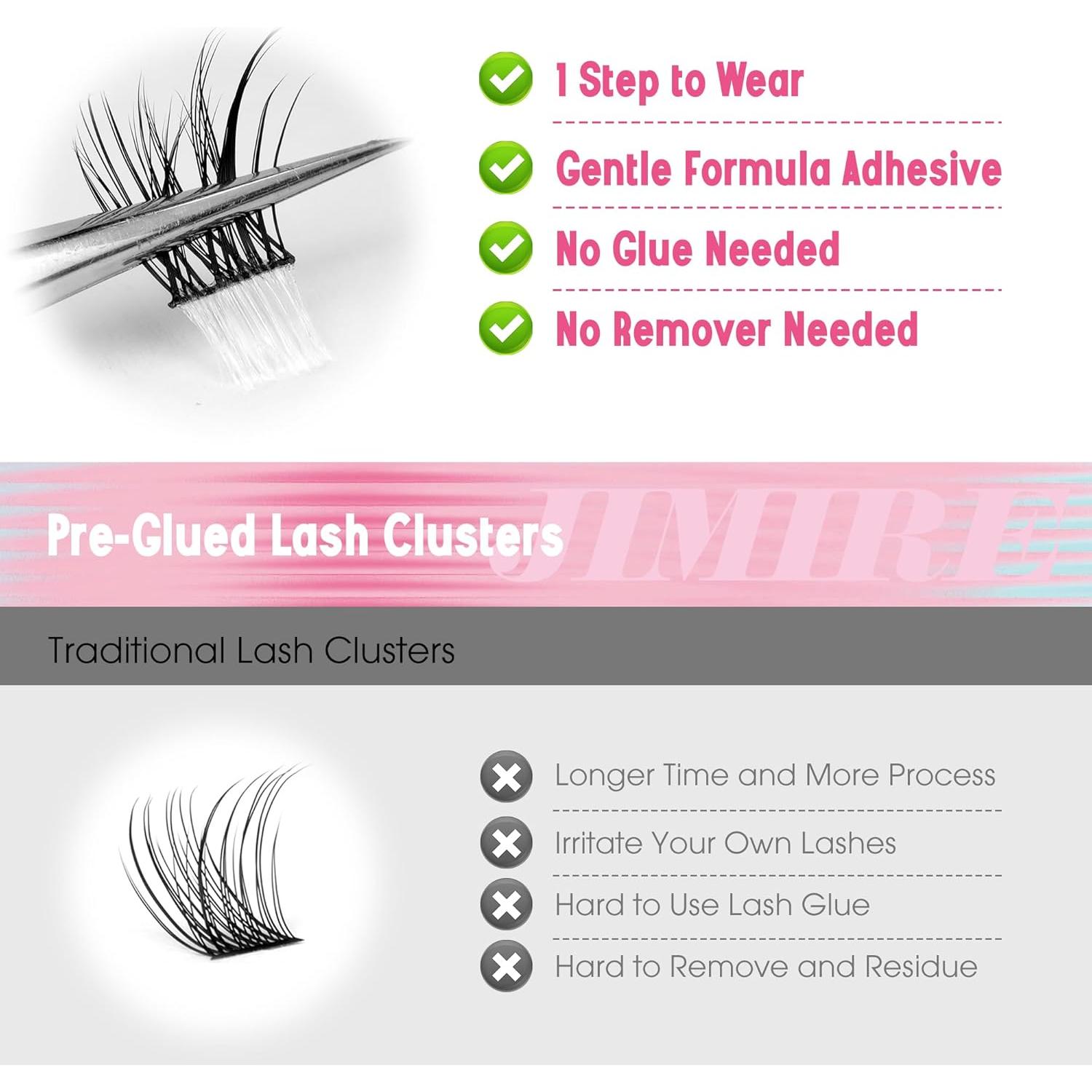 Pestañas Autoadhesivas JIMIRE Manga Wispy 11-13MM Naturales