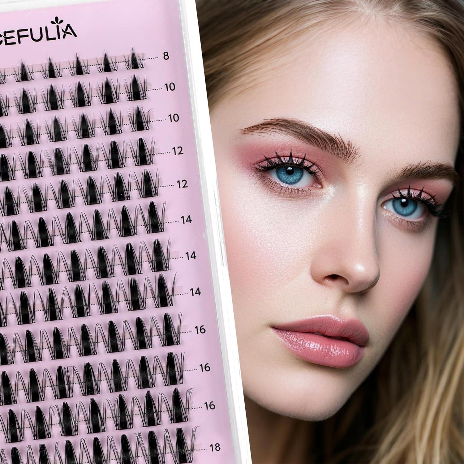 Kit de Pestañas Manga 120PCS GRACEFULIA 8-18mm Reutilizables