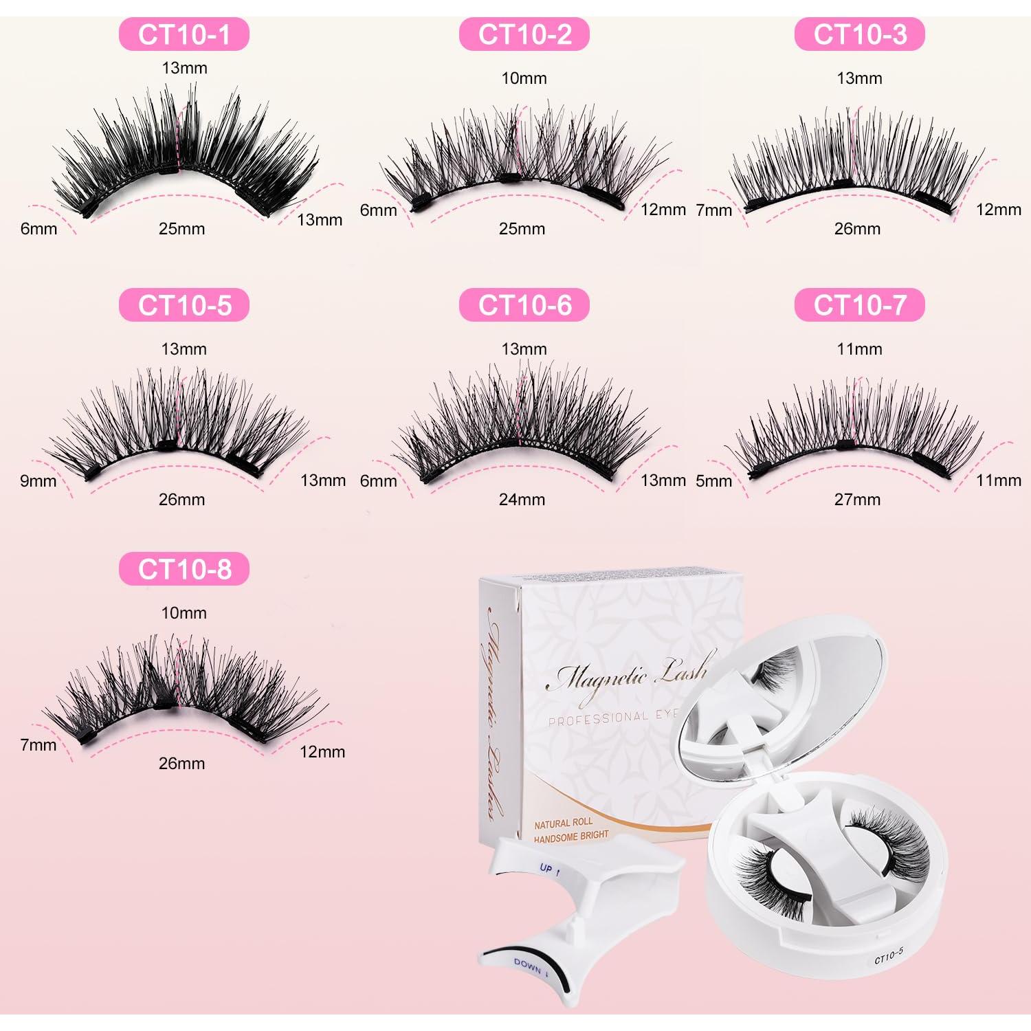 Pestañas Magnéticas Reutilizables Fvaql con Aplicador - Natural