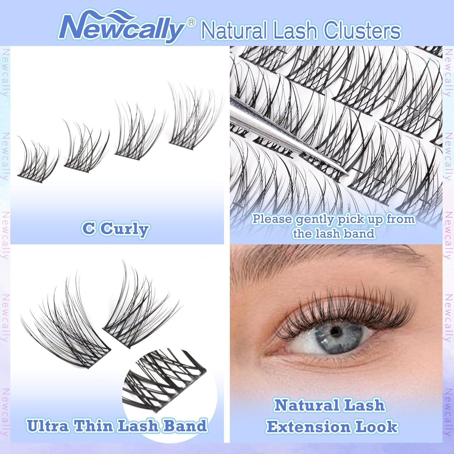 Kit de Extensión de Pestañas Naturales Newcally Wispy DIY