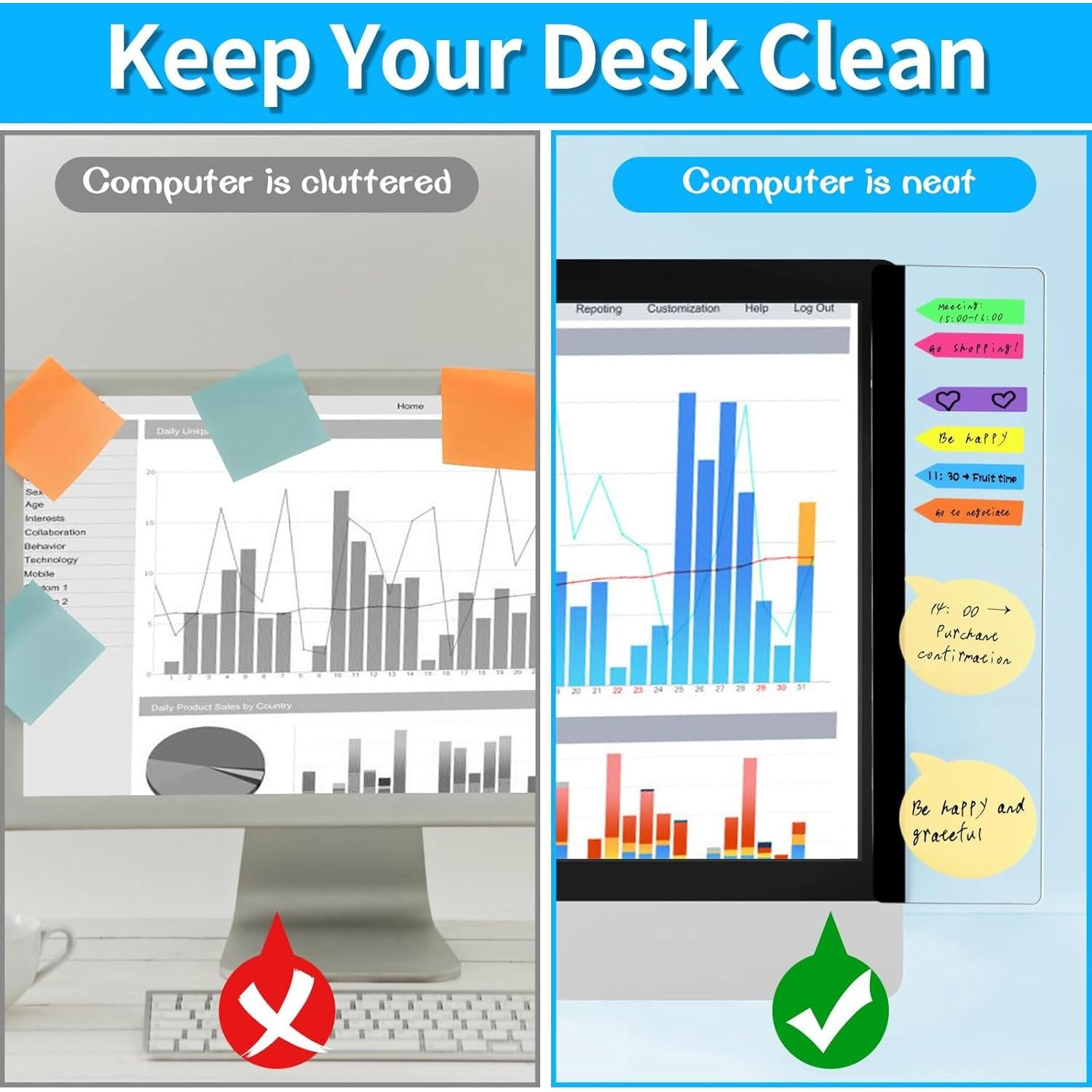 Tablero de Memoria para Monitor WINKIO 30x8 cm Acrílico 4PCS