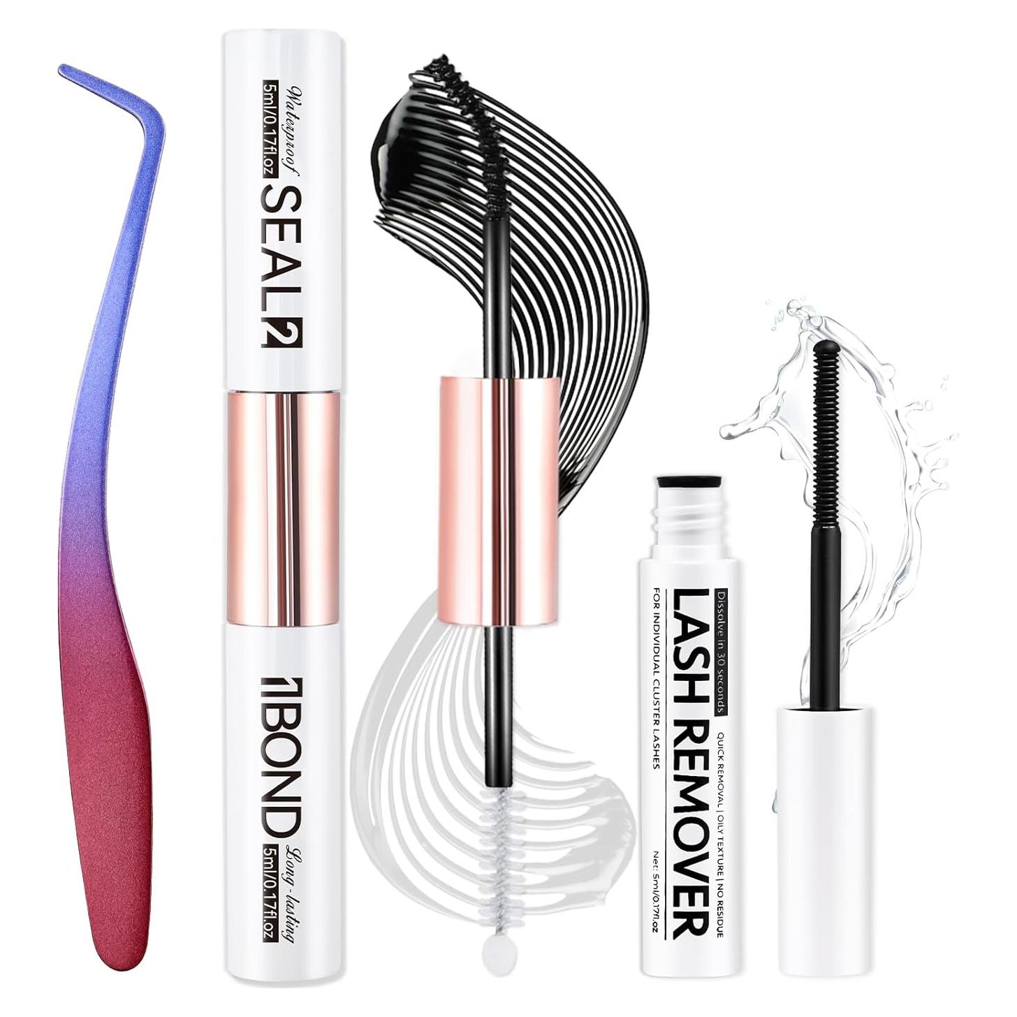 Kit de Pestañas Miuffue con Adhesivo, Sellador y Pinzas