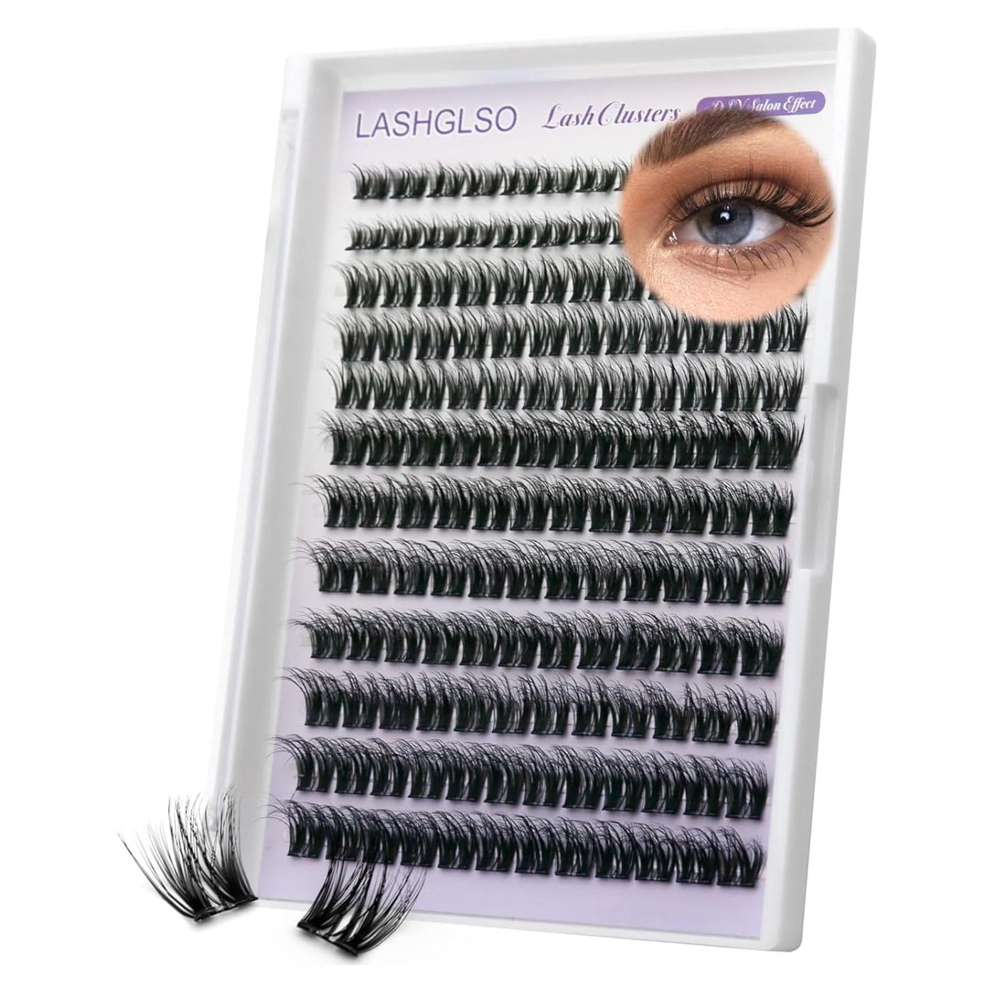 Extensiones de Pestañas 3D LASHGLSO - 120 Racimos Autoadhesivos