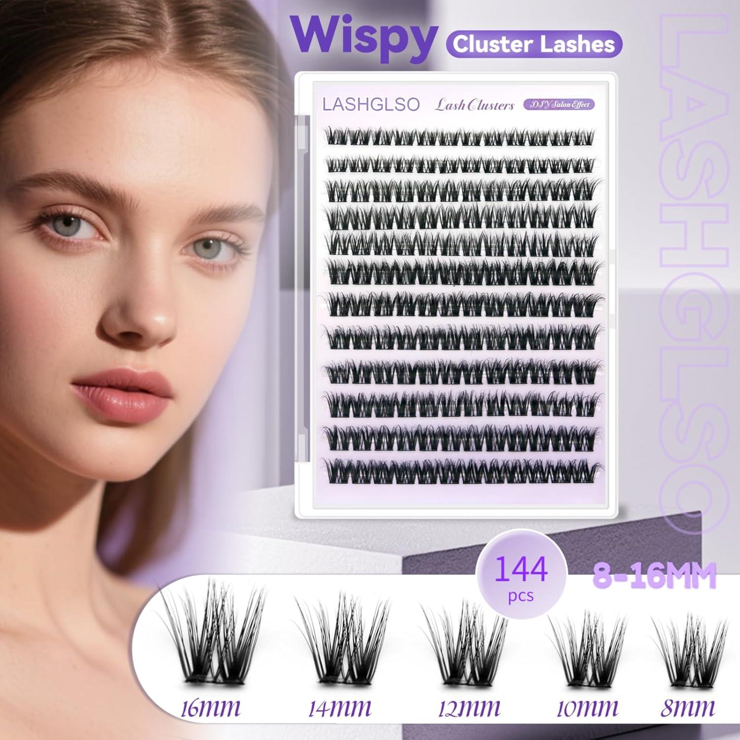 Extensiones de Pestañas 3D LASHGLSO - 120 Racimos Autoadhesivos