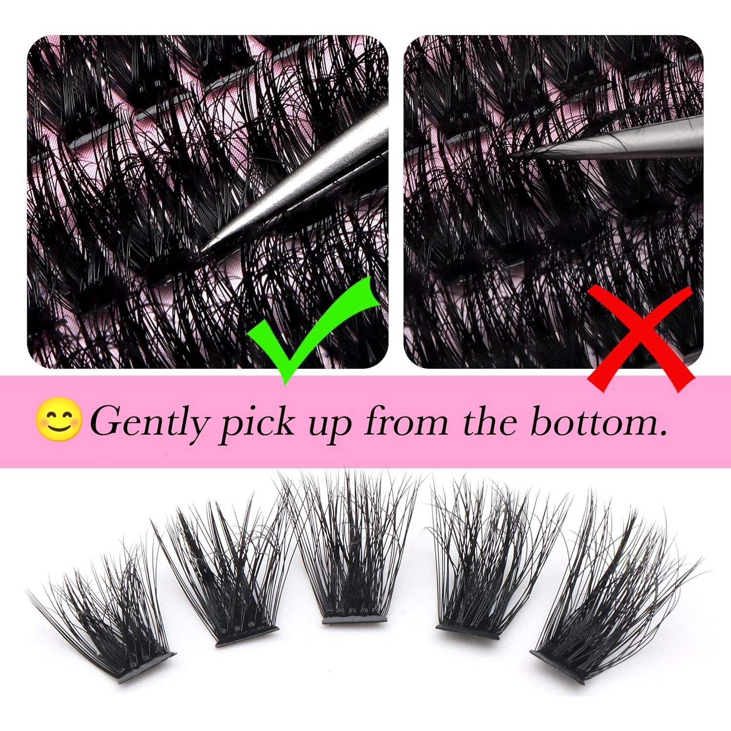 Extensiones de Pestañas Sultrya 280PCs 9-16mm 80D 100D Esponjoso