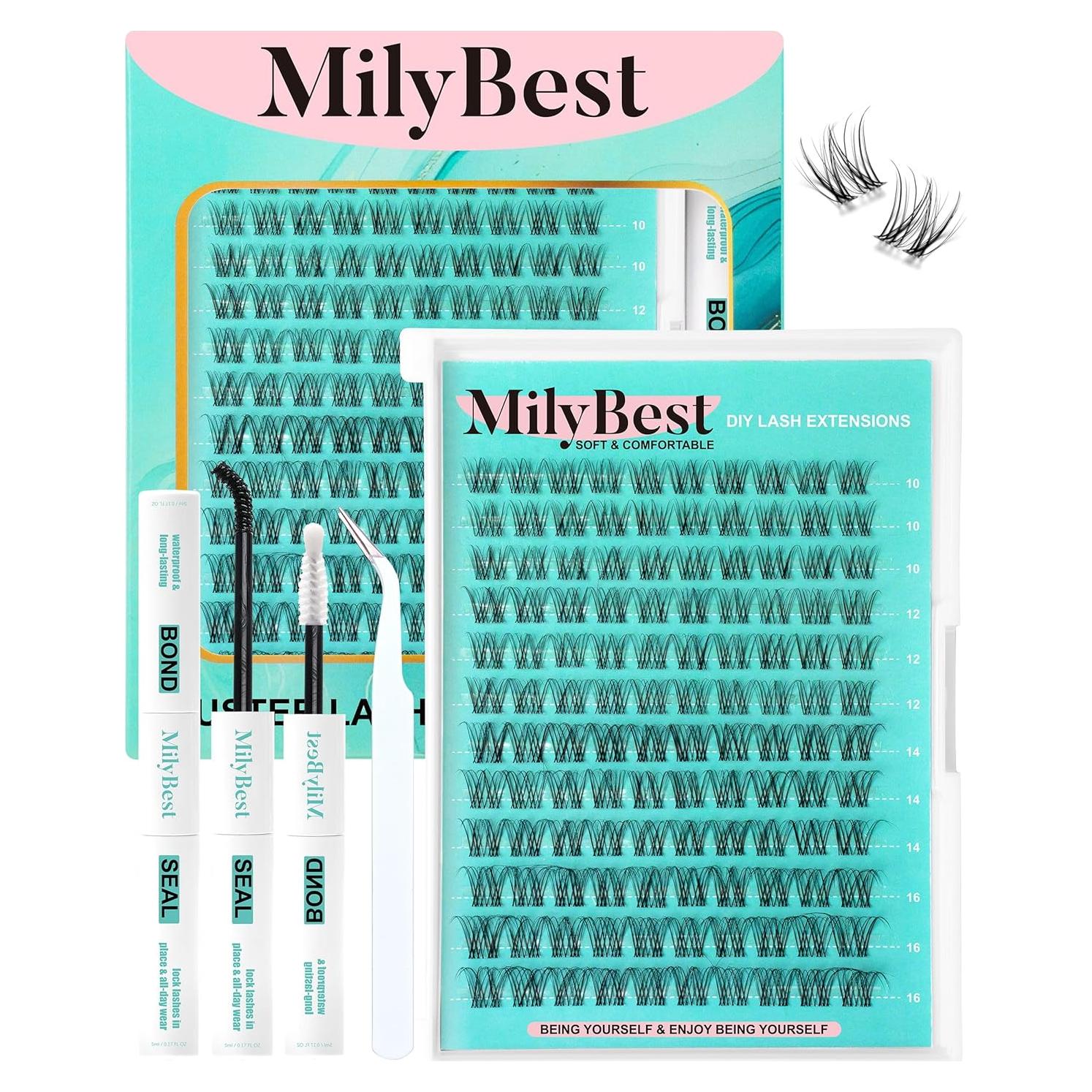 Kit de Extensión de Pestañas MilyBest 10-16mm Natural Wispy