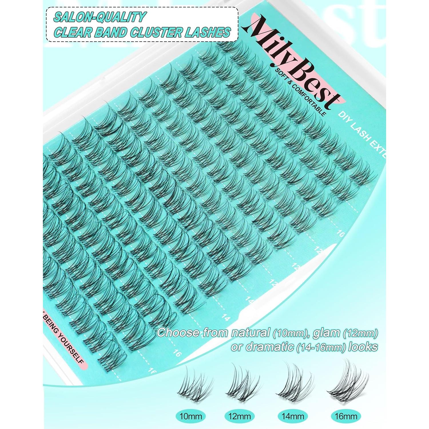 Kit de Extensión de Pestañas MilyBest 10-16mm Natural Wispy