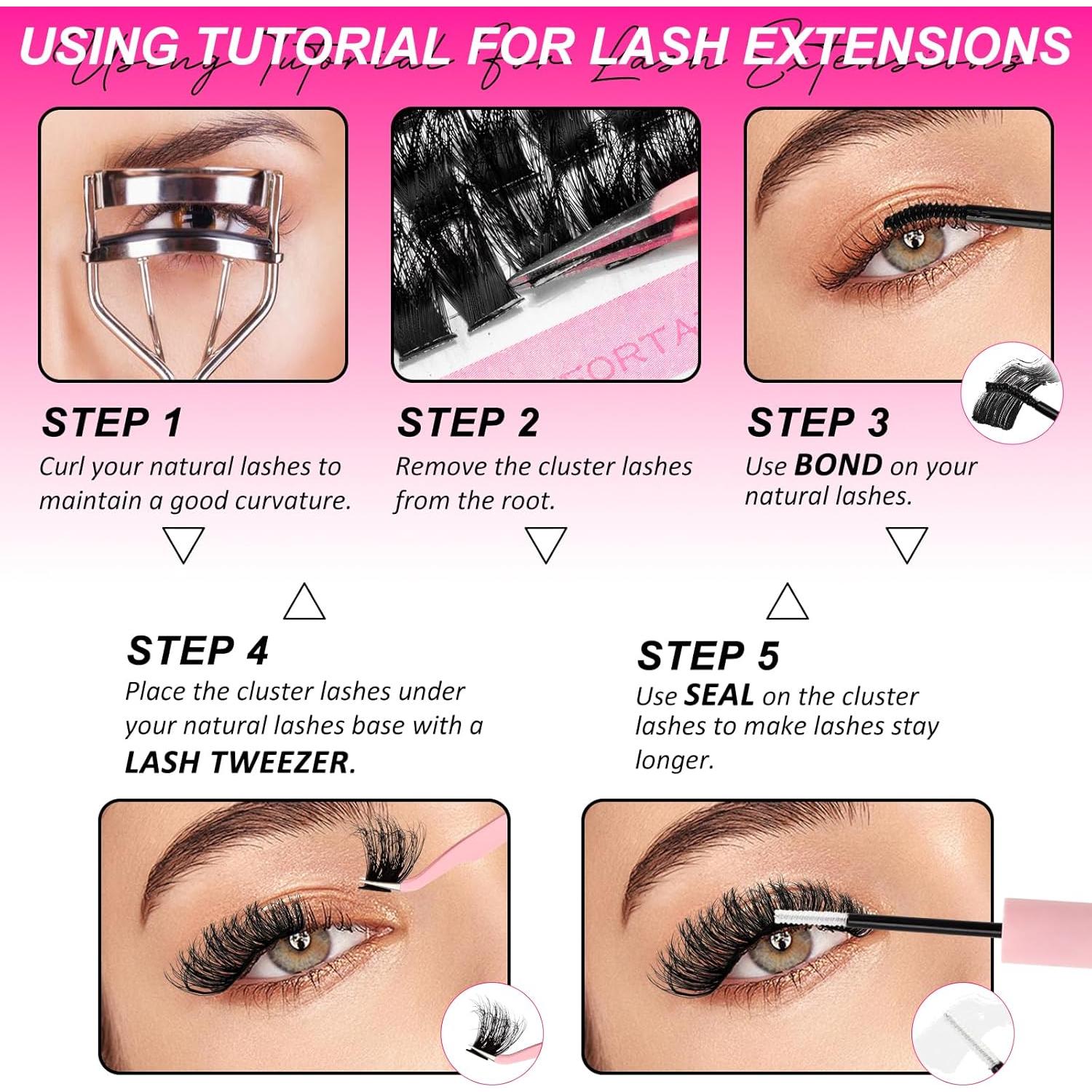 Kit de Extensiones de Pestañas MilyBest 100D 10-18mm D Curl