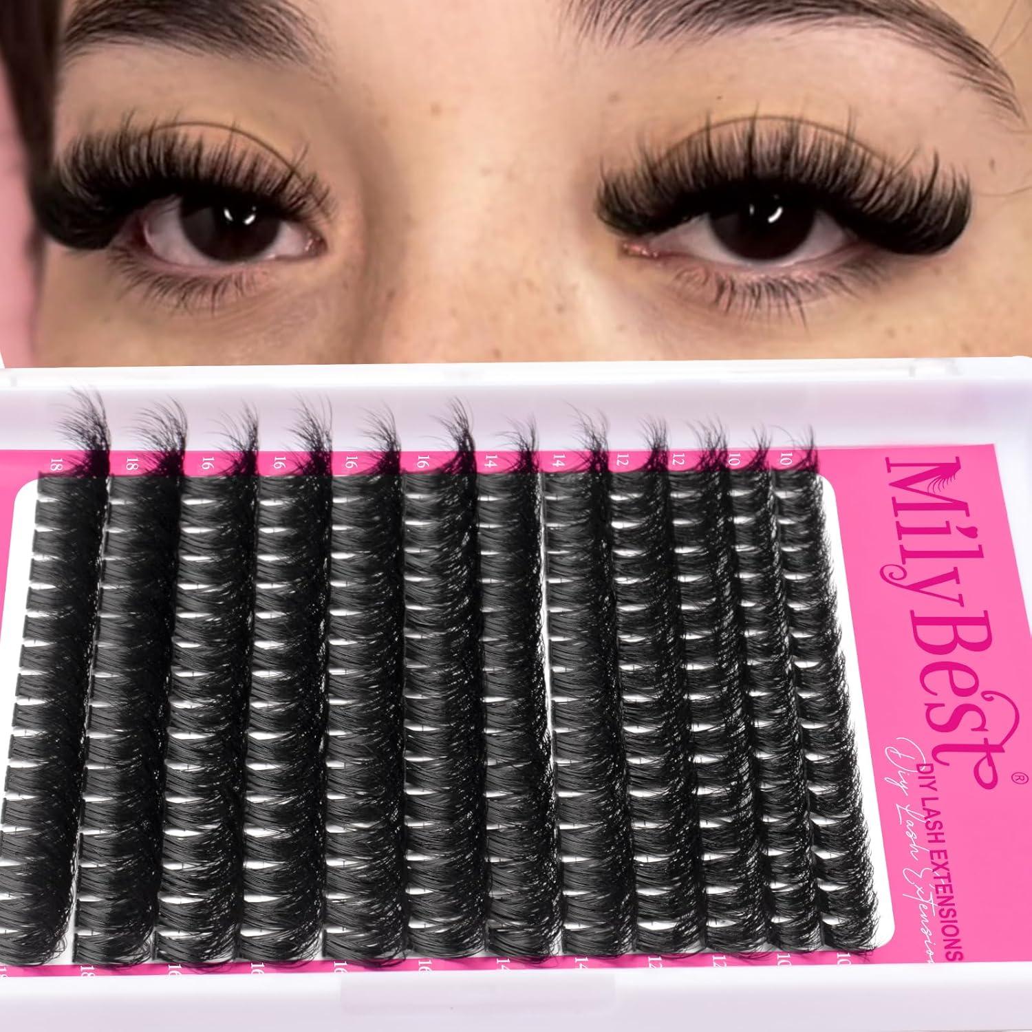 Kit de Extensiones de Pestañas MilyBest 100D 10-18mm D Curl