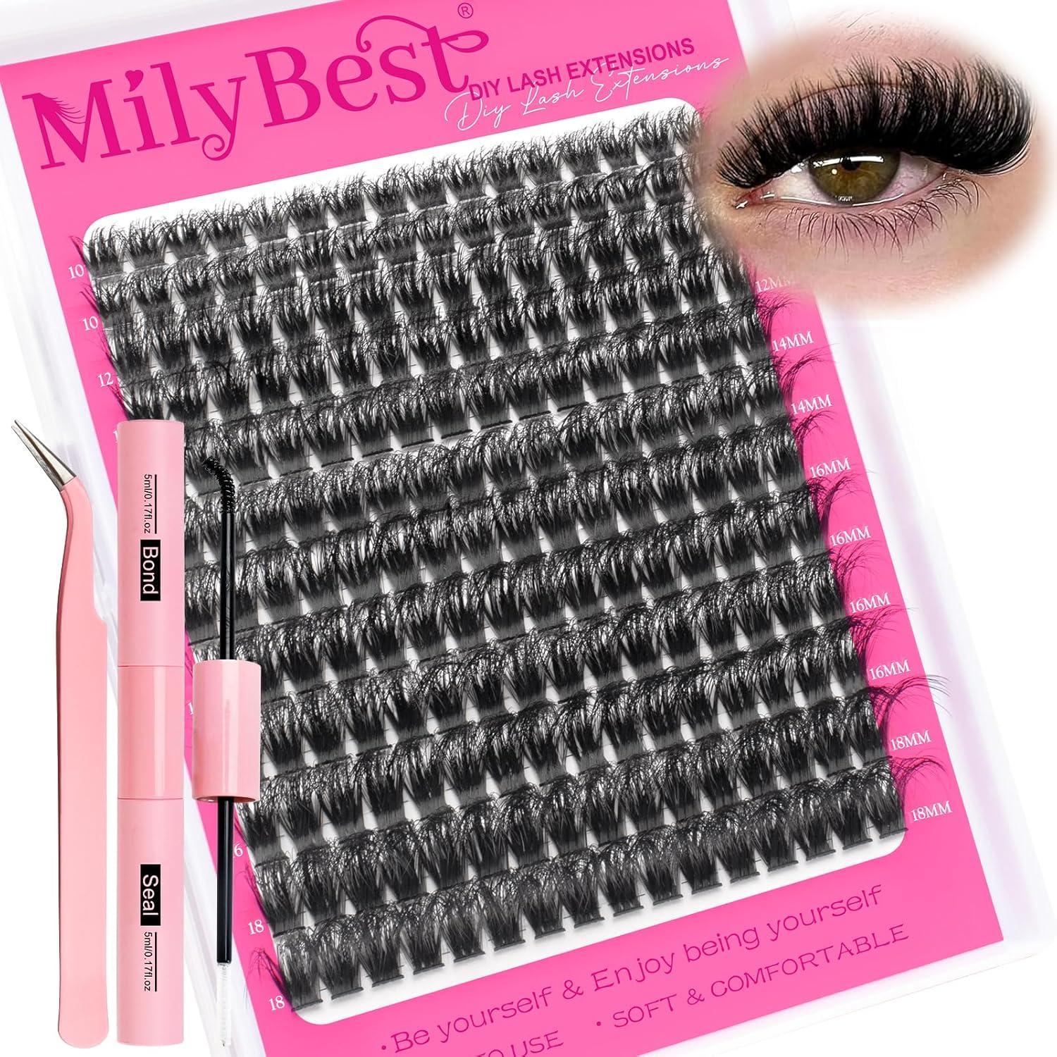 Kit de Extensiones de Pestañas MilyBest 100D 10-18mm D Curl