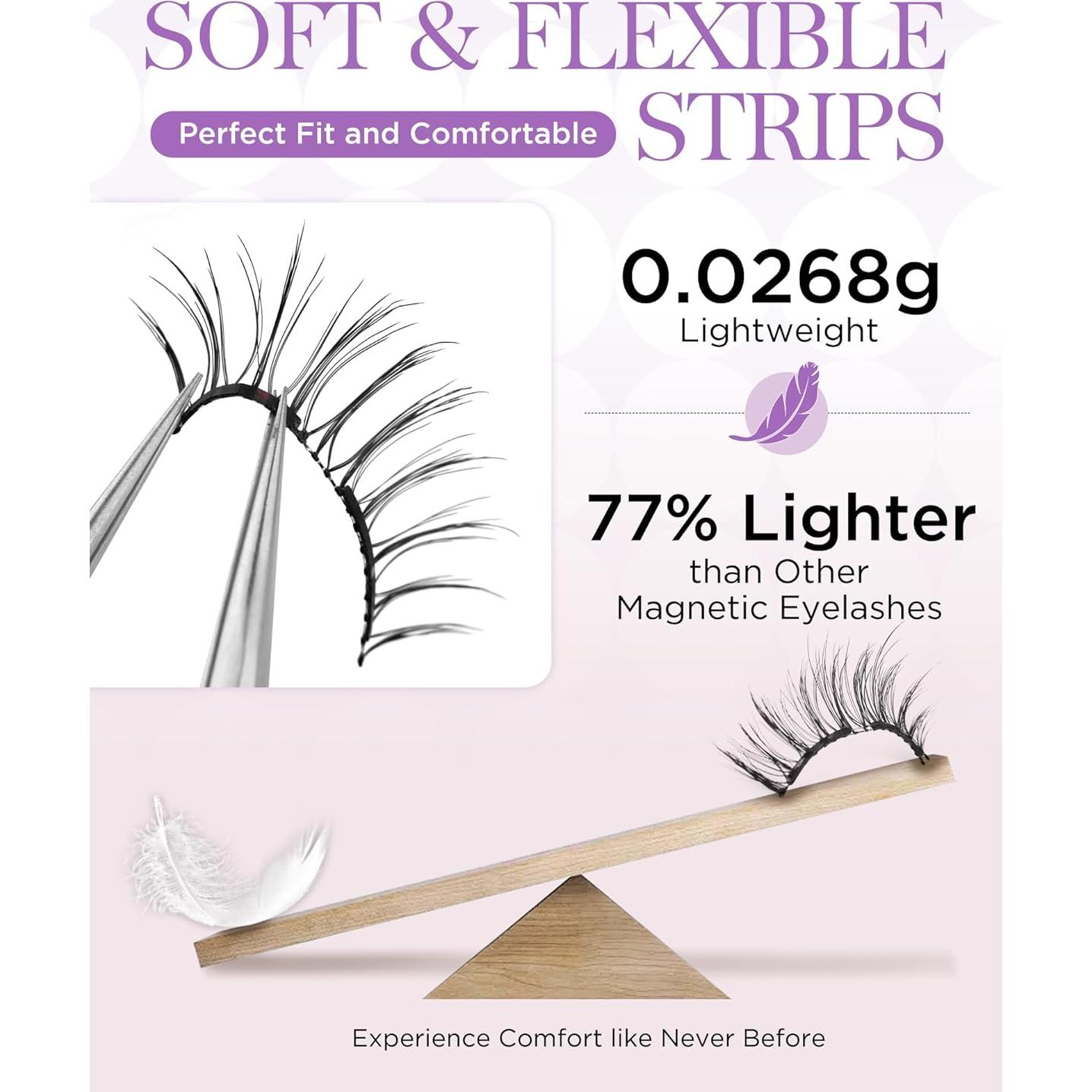 Pestañas Magnéticas BEYELIAN SME011, Reutilizables y Suaves