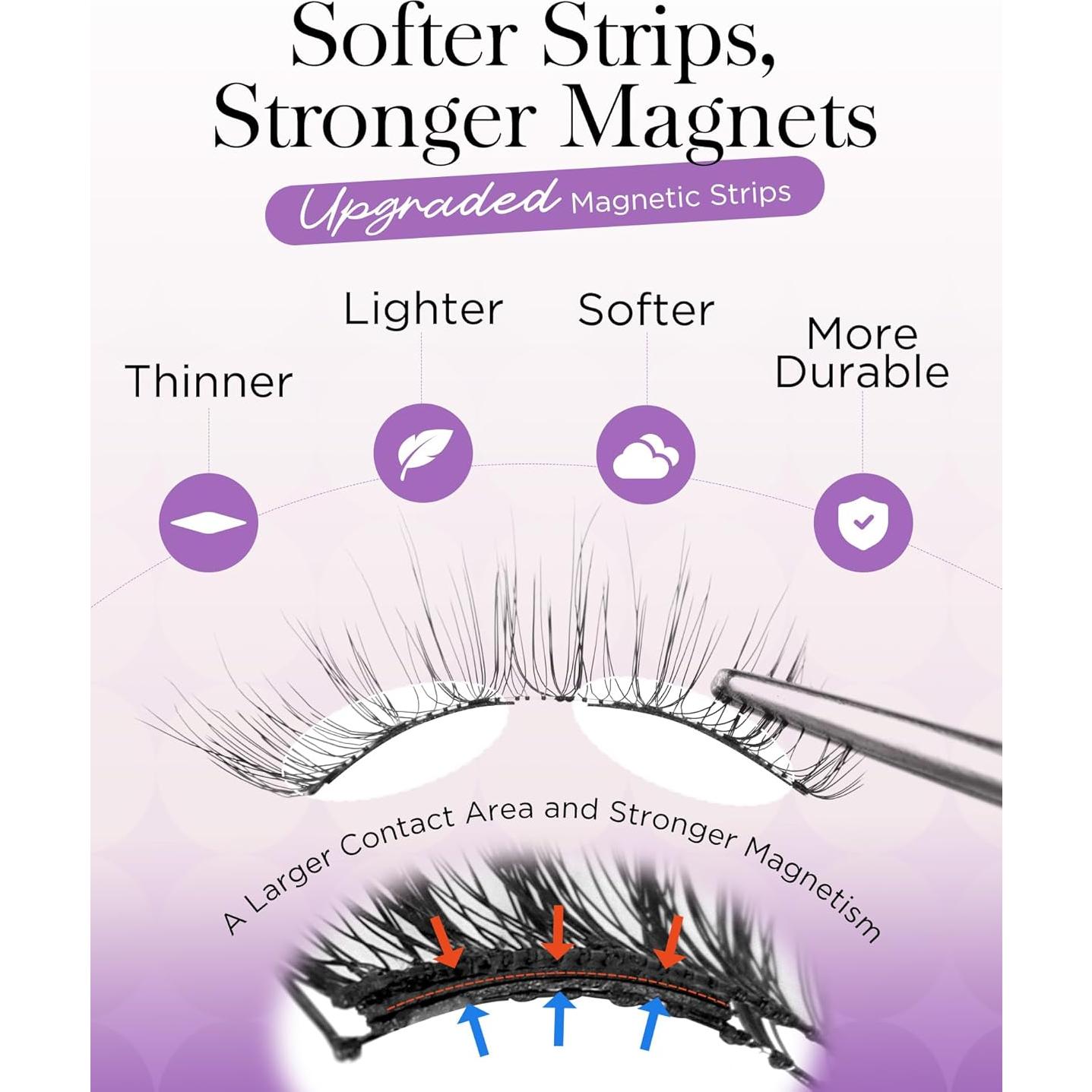 Pestañas Magnéticas BEYELIAN SME011, Reutilizables y Suaves