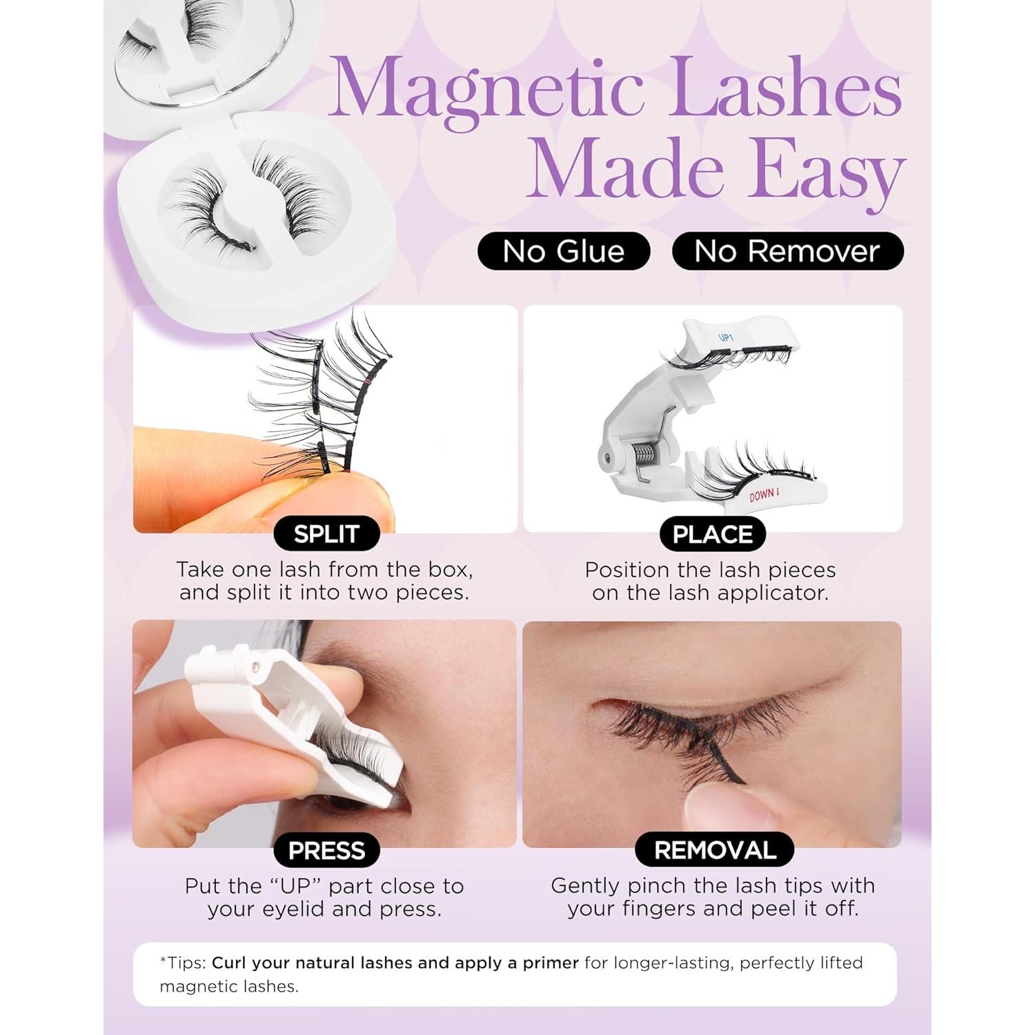 Pestañas Magnéticas BEYELIAN SME011, Reutilizables y Suaves