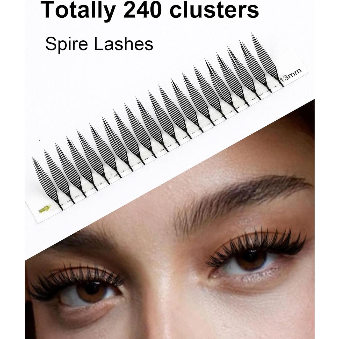 Extensiones de Pestañas Autoadhesivas EMDDA - Marrón Oscuro 9-15mm