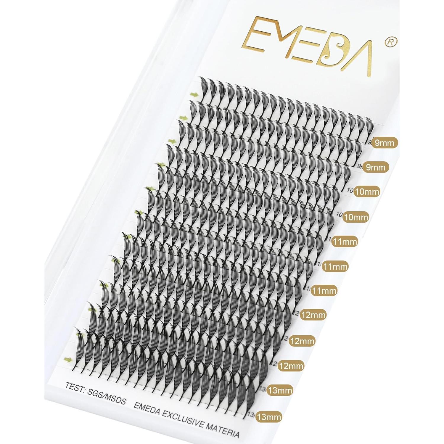 Extensiones de Pestañas Autoadhesivas EMDDA - Marrón Oscuro 9-15mm