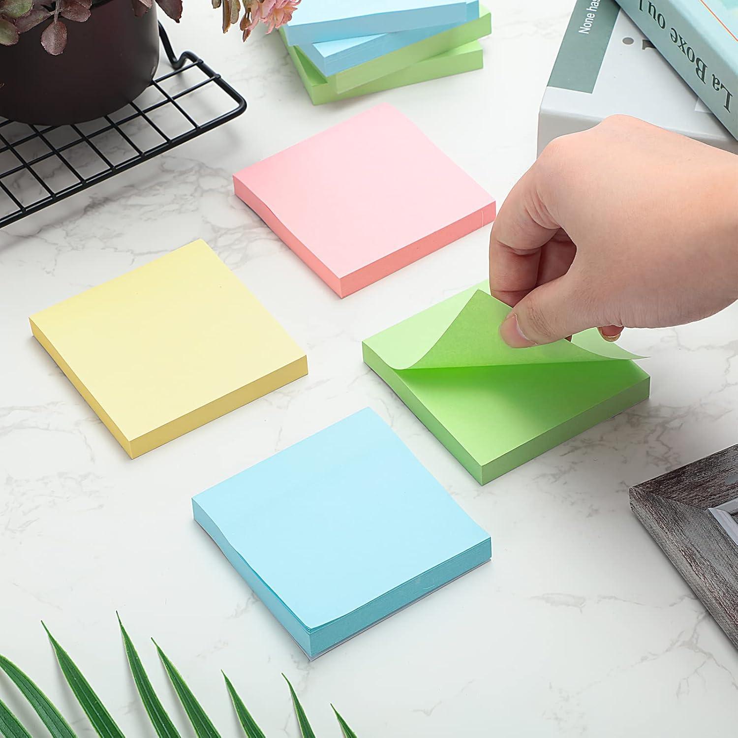 Fainne Notas Adhesivas 80 Paquetes 7.6x7.6cm 4 Colores Pastel