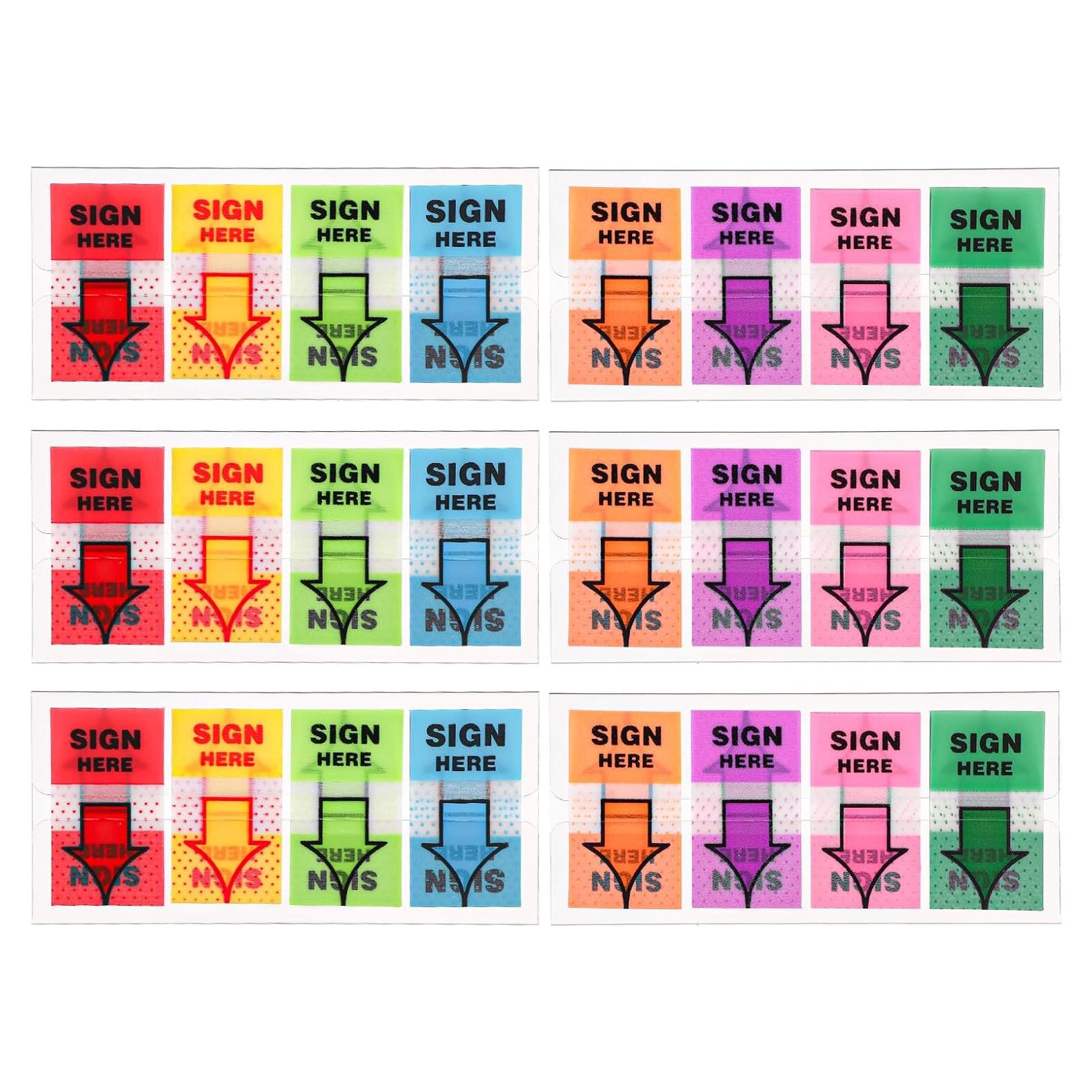 600 Etiquetas Adhesivas Flecha NQEUEPN para Firmar Aquí