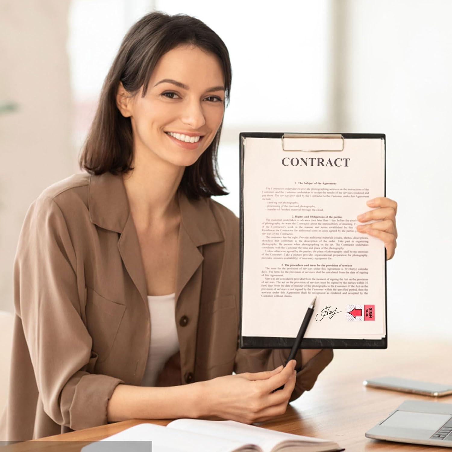 600 Etiquetas Adhesivas Flecha NQEUEPN para Firmar Aquí