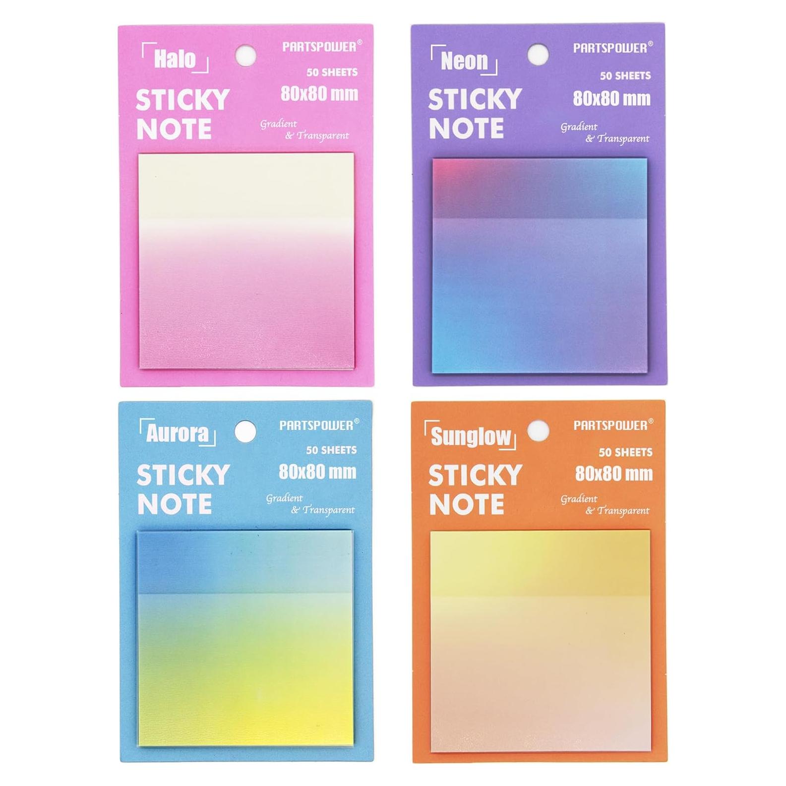 Notas Adhesivas Transparentes 8x8 cm PARTSPOWER Gradiente