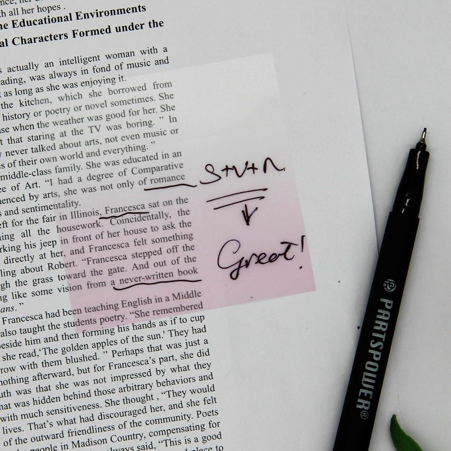 Notas Adhesivas Transparentes 8x8 cm PARTSPOWER Gradiente