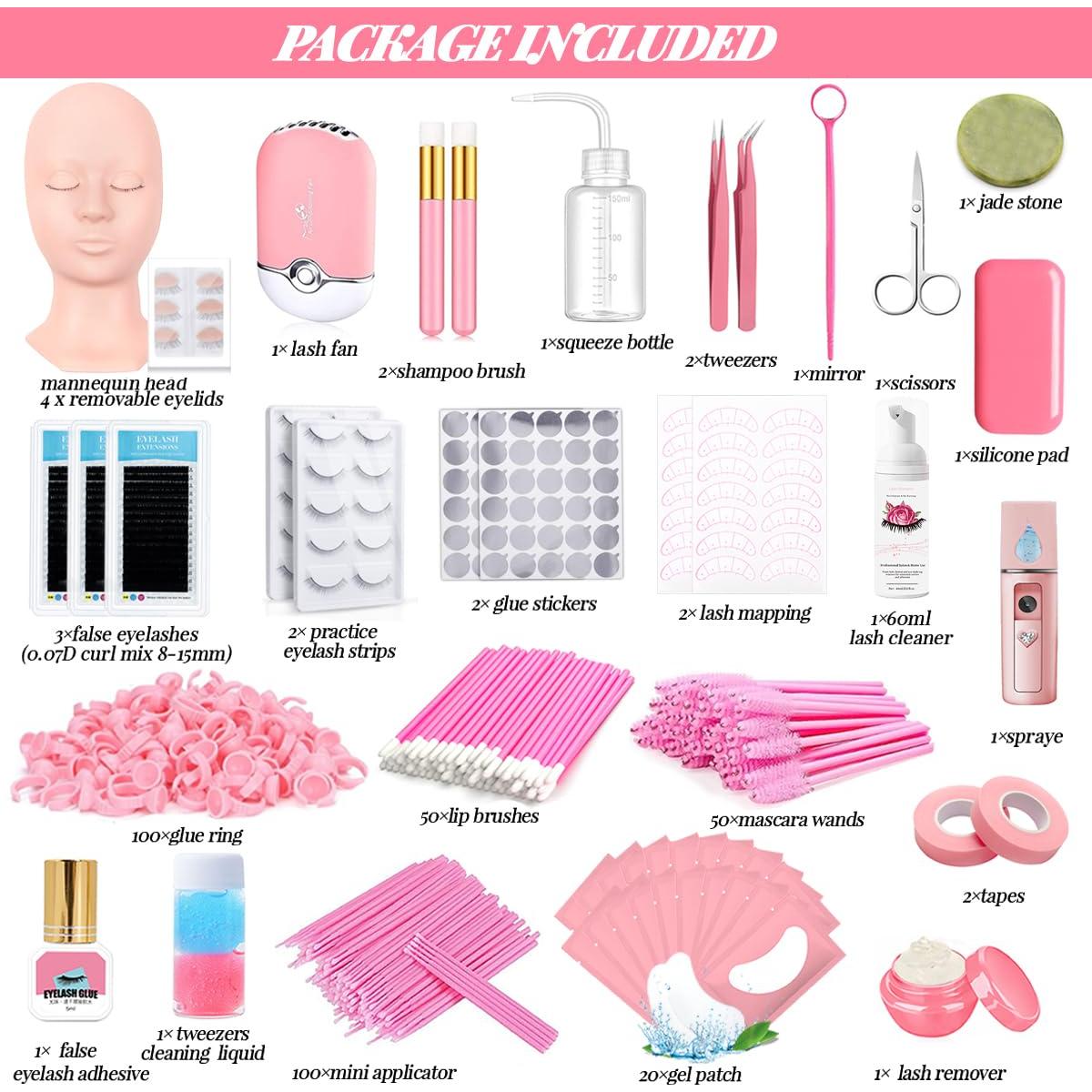 Kit de Extensión de Pestañas QUKLOGEN para Principiantes