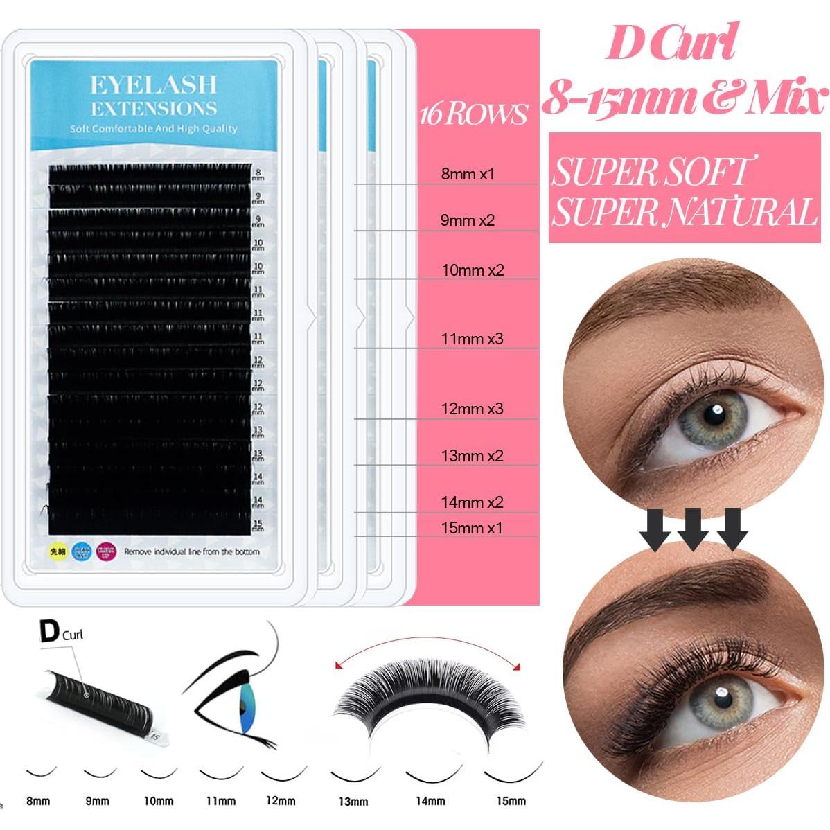 Kit de Extensión de Pestañas QUKLOGEN para Principiantes