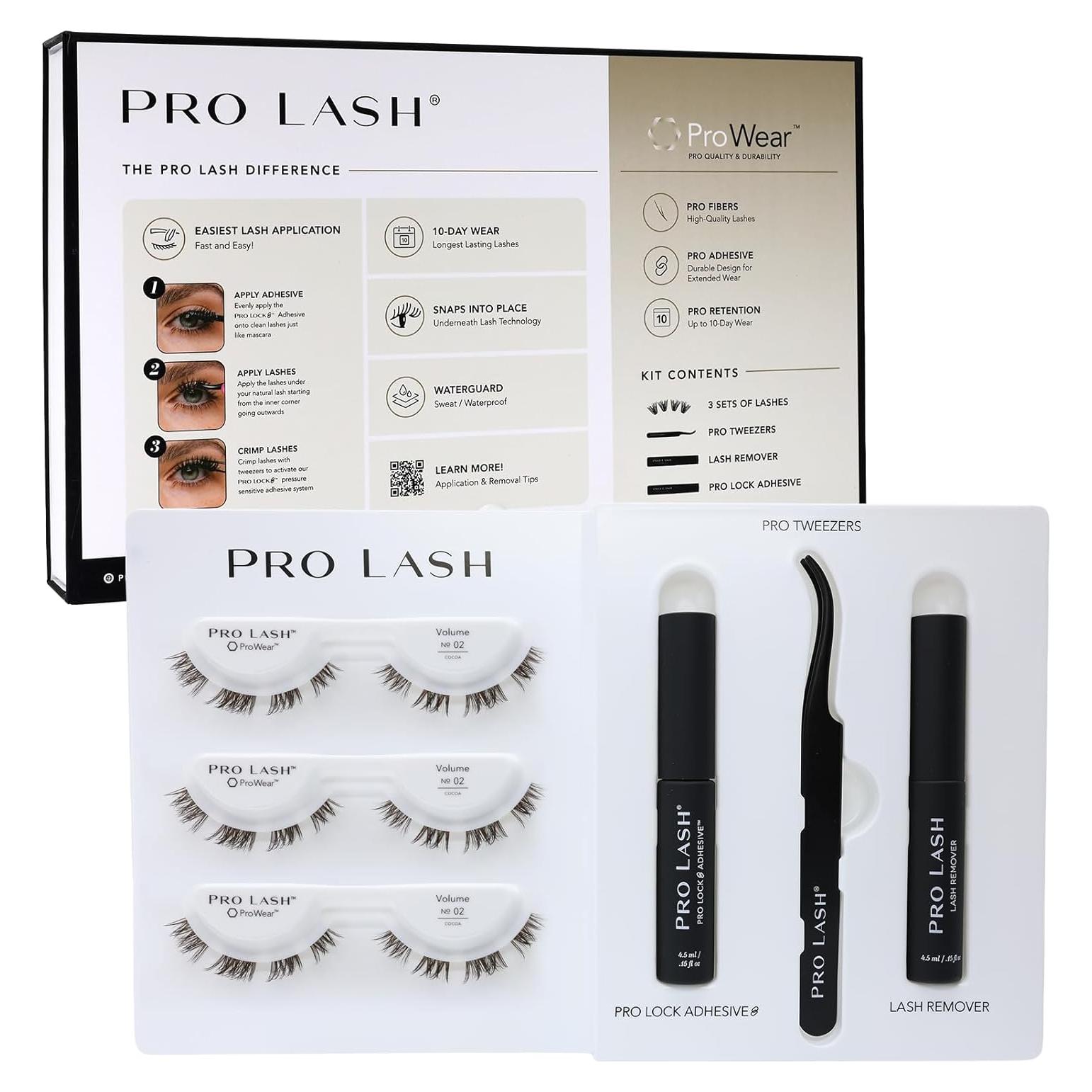 Kit de Pestañas Postizas Pro Lash ProWear Volumen No. 2 Cocoa