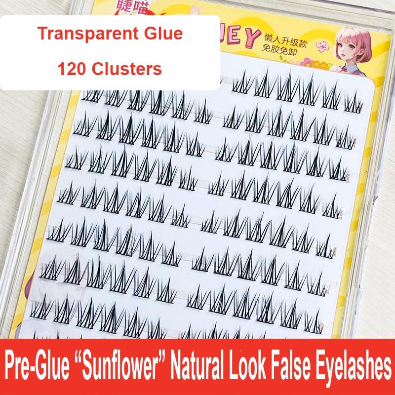 Pestañas Autoadhesivas LASGOOS 120 Grupos Naturales Sin Pegamento