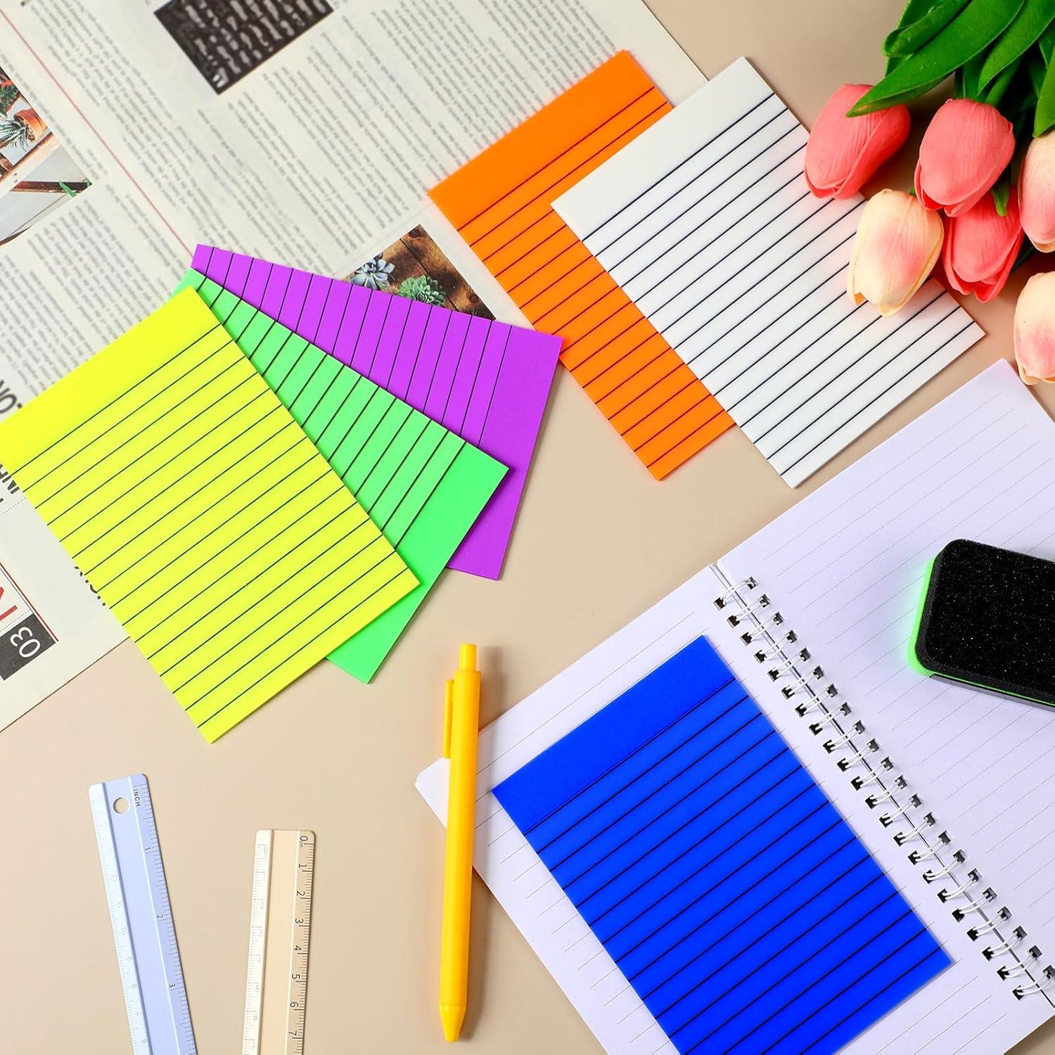 Notas Adhesivas Transparentes Yinder 6 Pack 10x15 cm Colores Brillantes