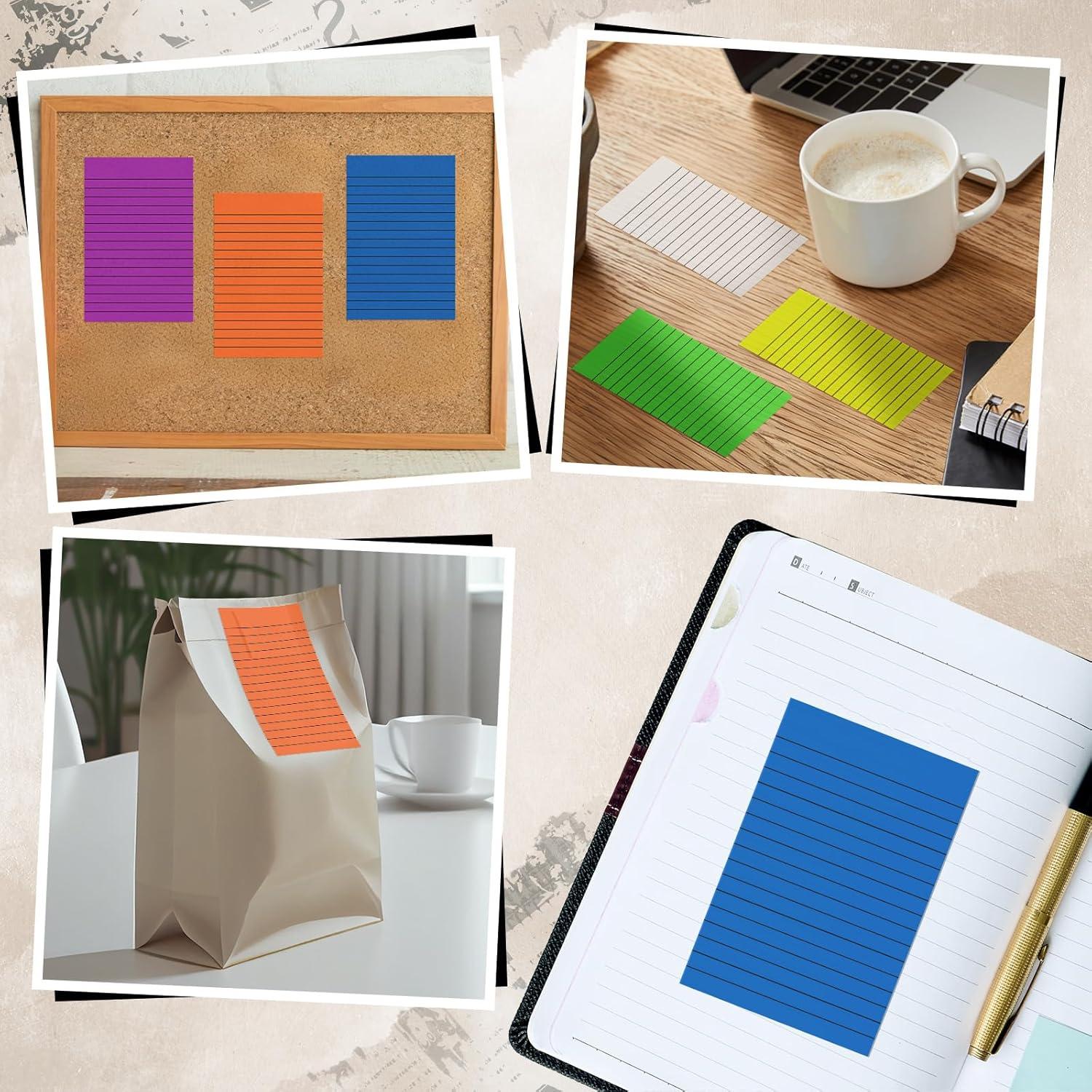 Notas Adhesivas Transparentes Yinder 6 Pack 10x15 cm Colores Brillantes