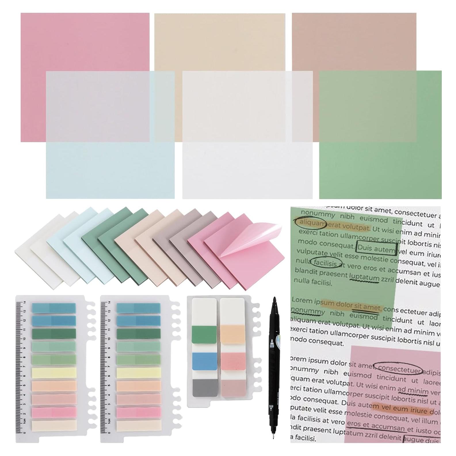 Notas Adhesivas Transparentes Vuzvuv 1120 Piezas 7.62 cm